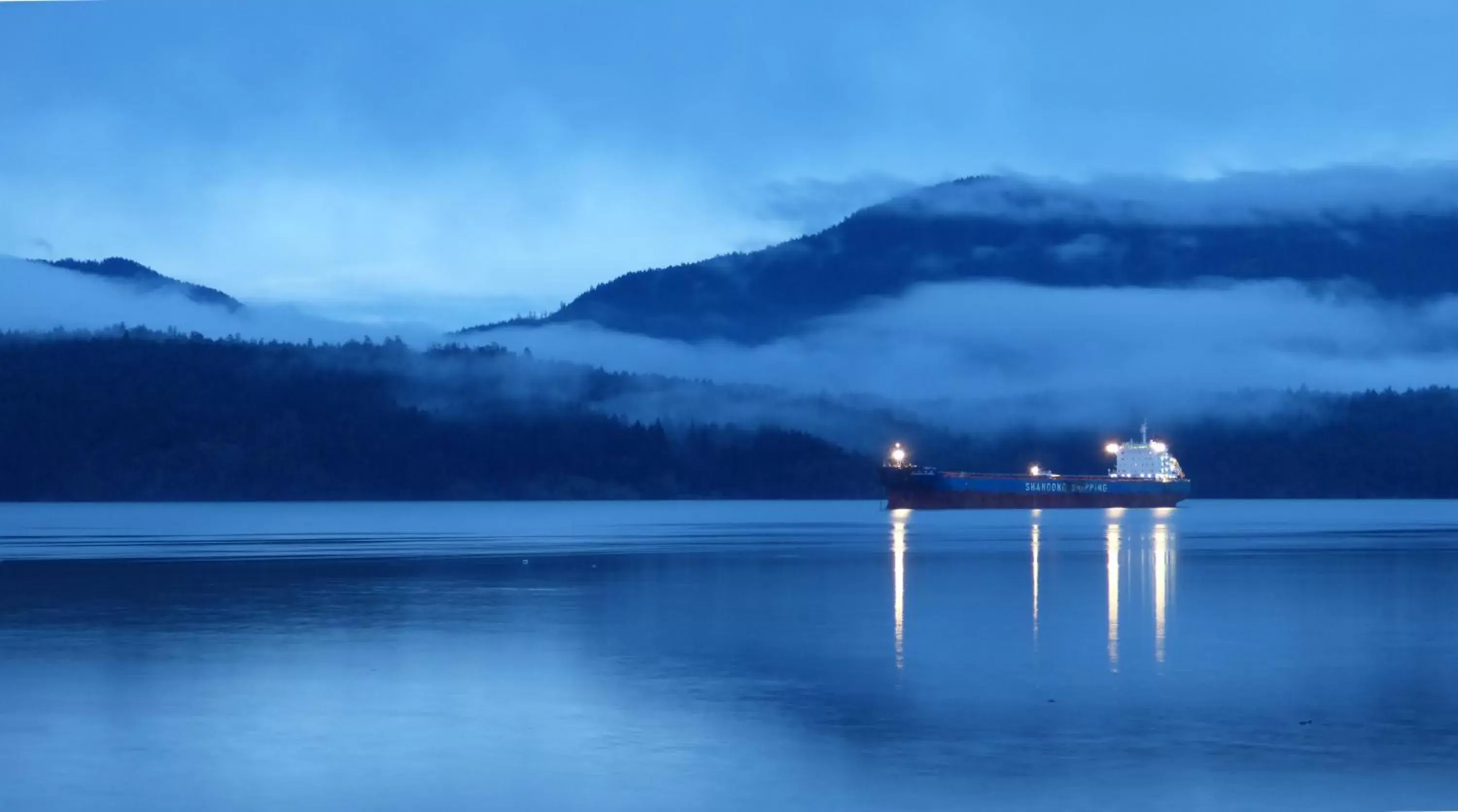 View (from property/room), Winter in Oceanfront Suites at Cowichan Bay