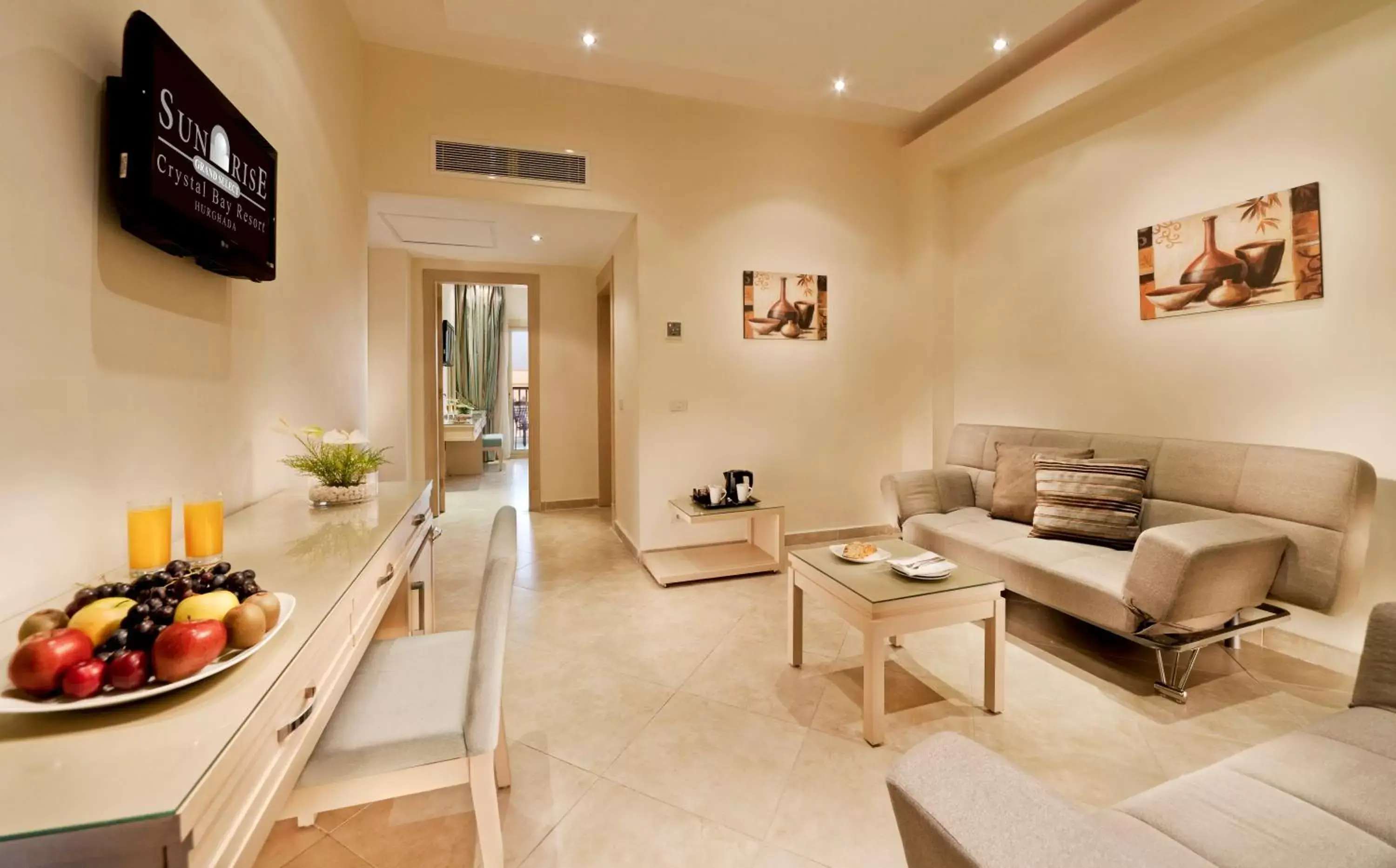 Living room in Sunrise Crystal Bay Resort -Grand Select Living room in Sunrise Crystal Bay Resort -Grand Select