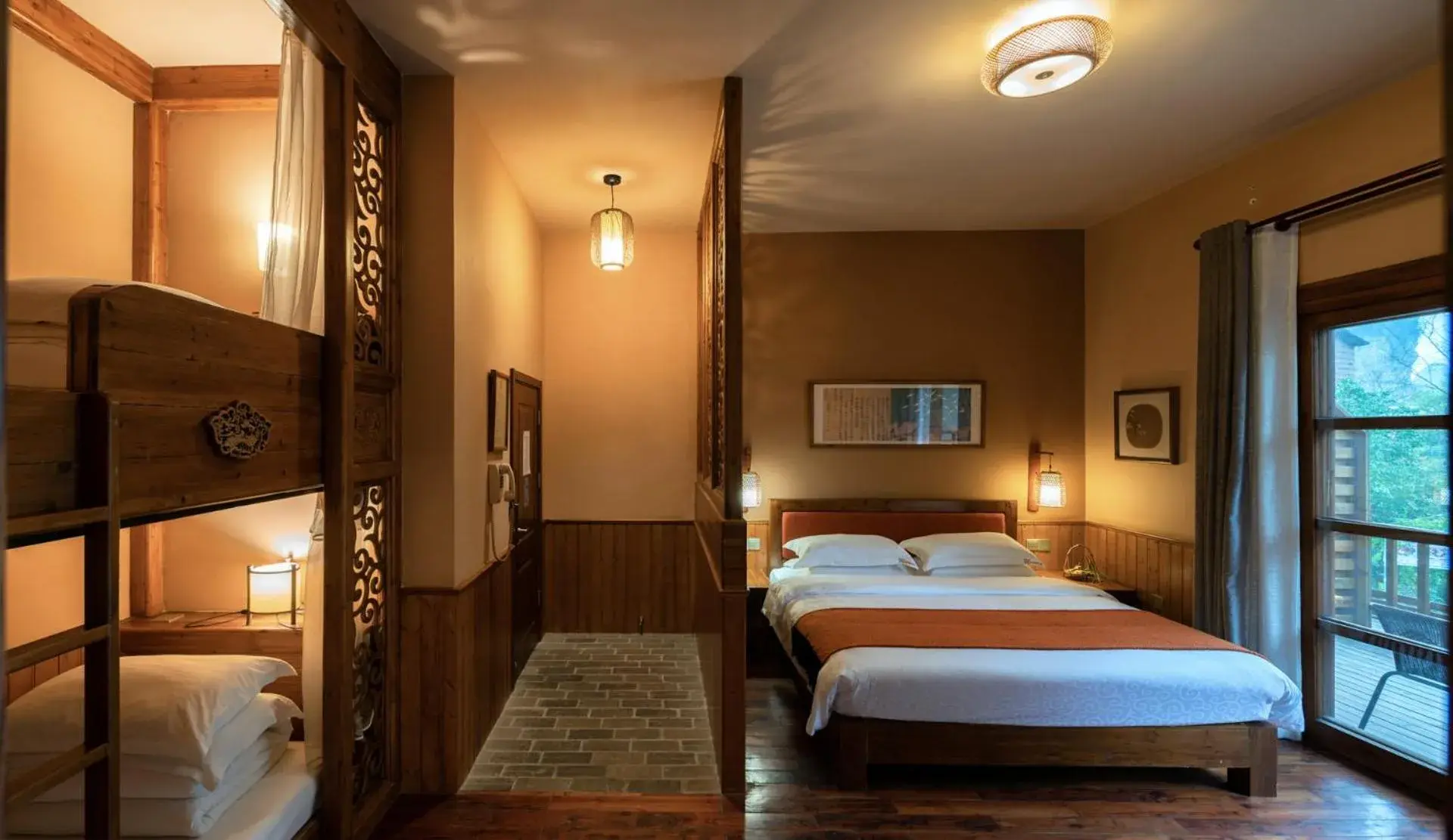 Photo of the whole room, Bed in Yangshuo Moondance Hotel