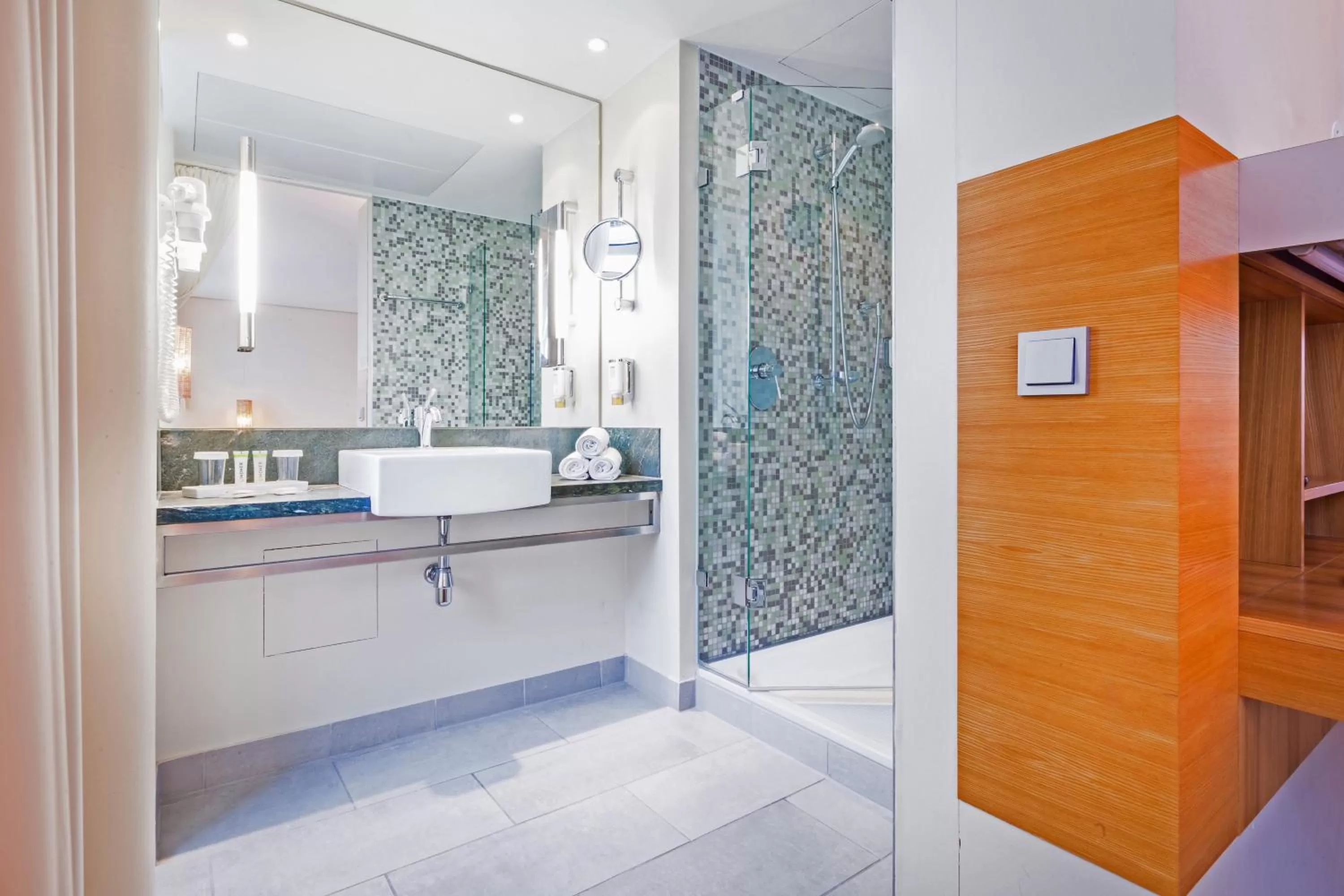 Shower in Lindner Hotel Berlin Ku'damm, part of JdV by Hyatt