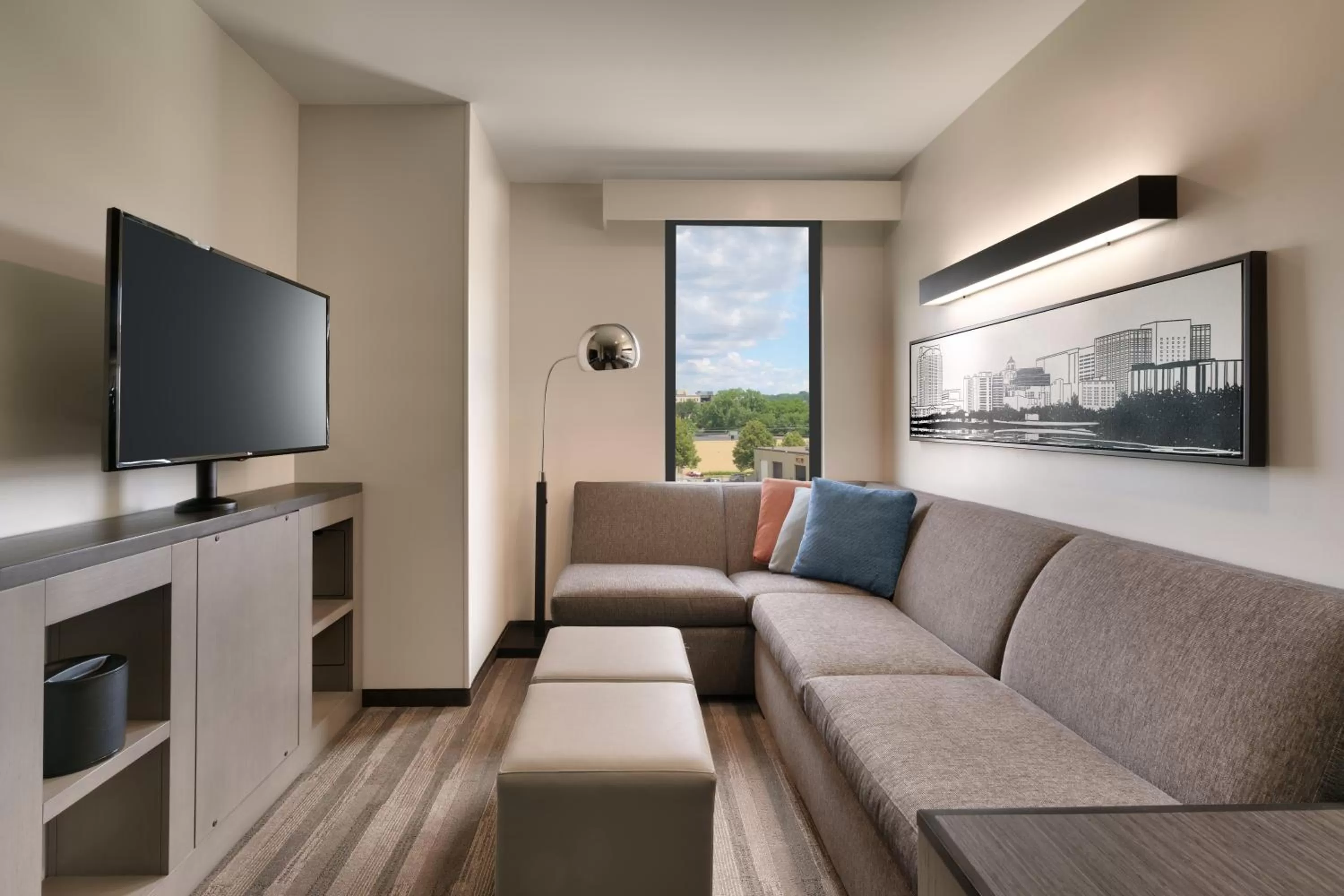 Seating area in Hyatt House Rochester Mayo Clinic Area