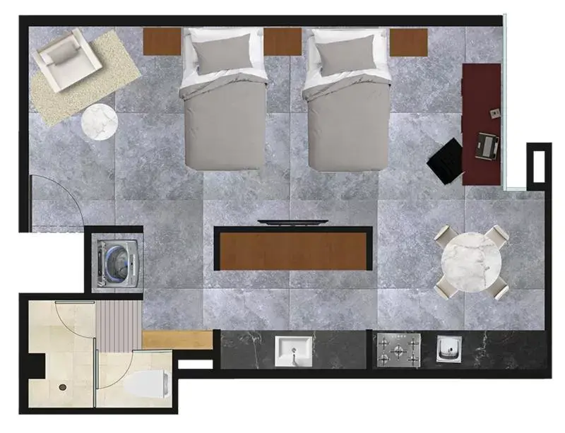 View (from property/room), Floor Plan in Suites BQ