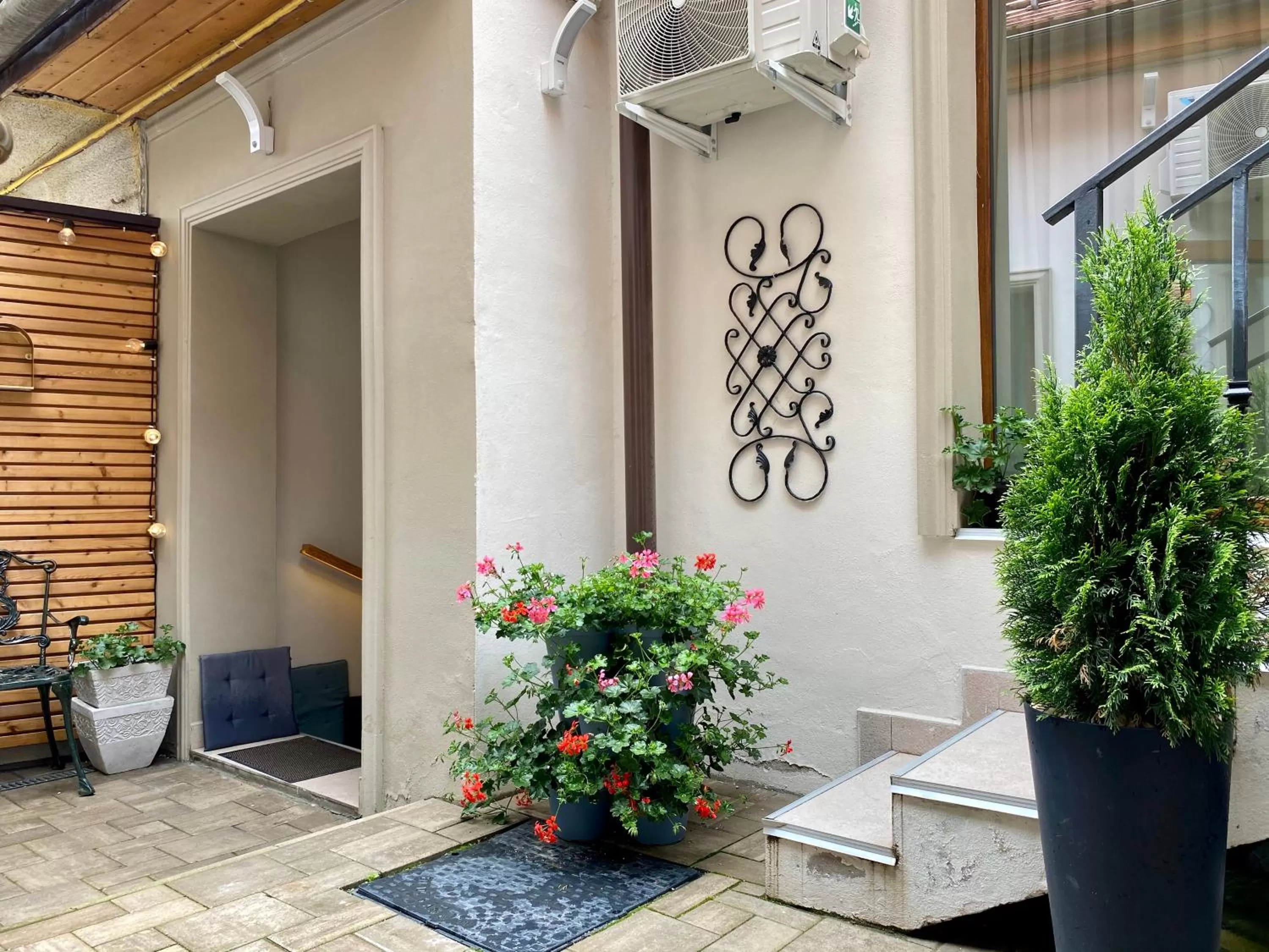Inner courtyard view in Lumiere House Sibiu