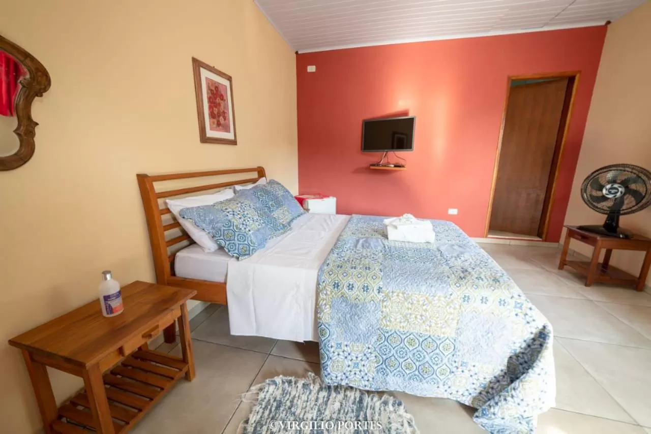 Bed in Pousada Recanto da Lu