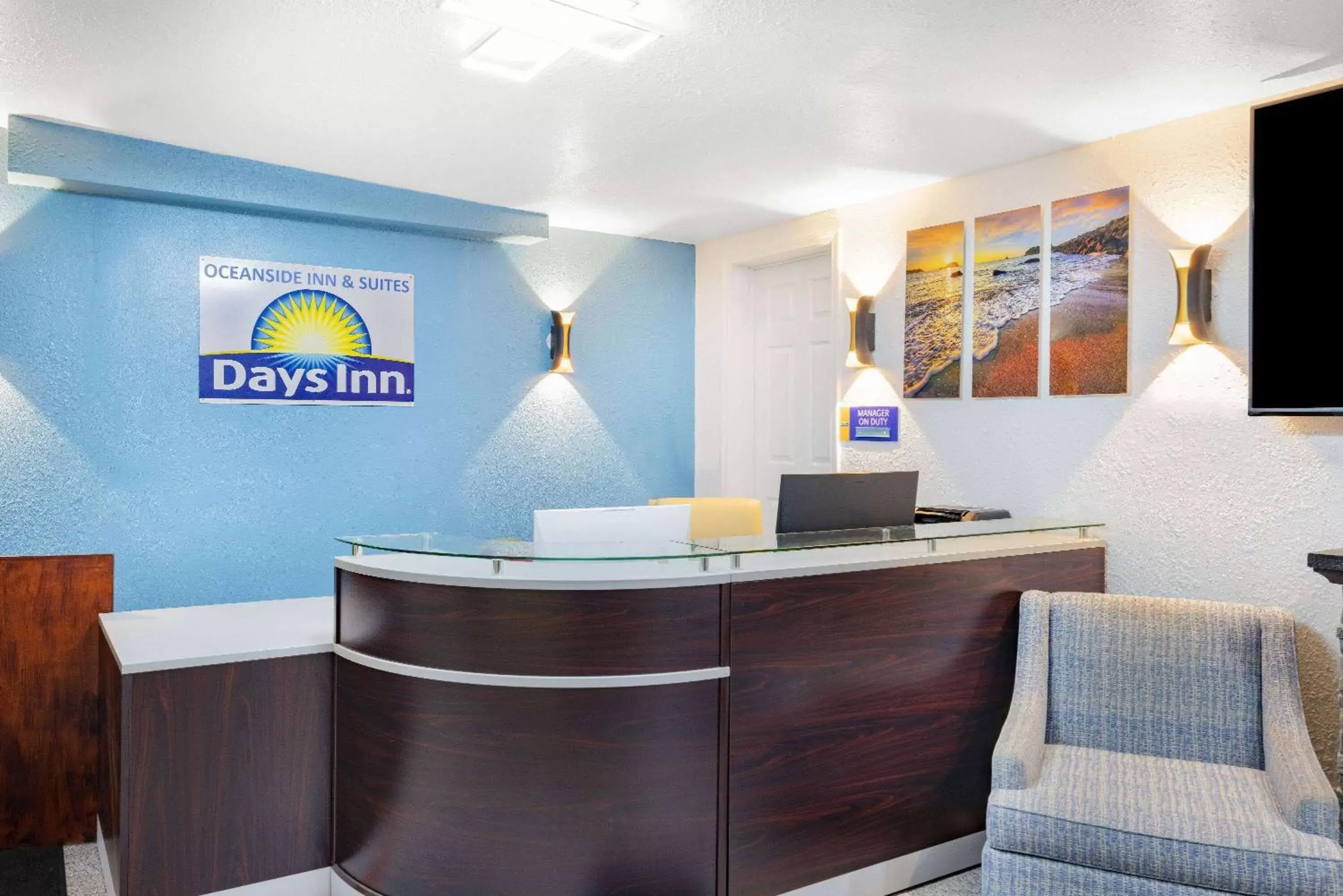 Lobby or reception in Oceanside Inn & Suites, a Days Inn by Wyndham Lobby or reception in Oceanside Inn & Suites, a Days Inn by Wyndham