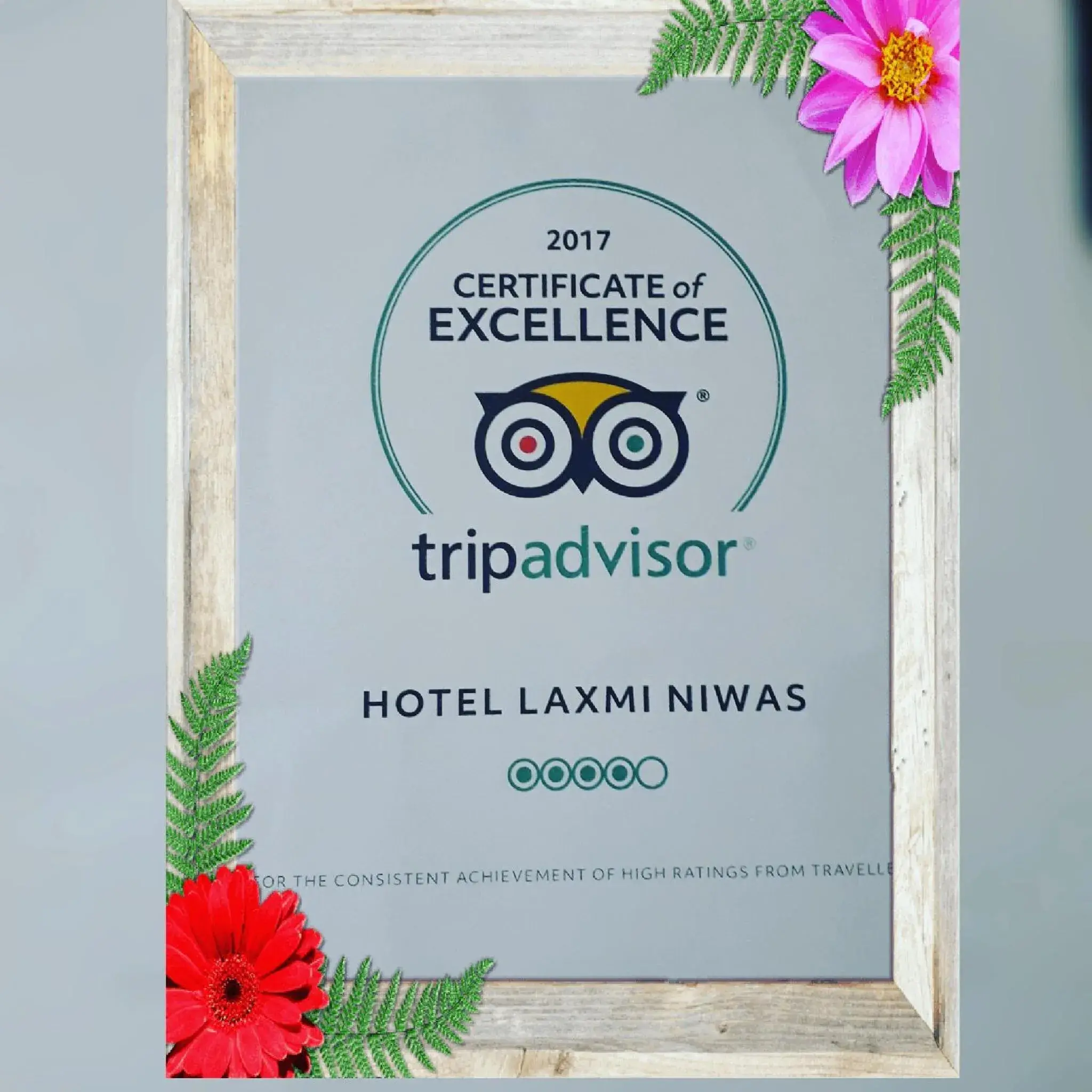 Logo/Certificate/Sign in Hotel Laxmi Niwas