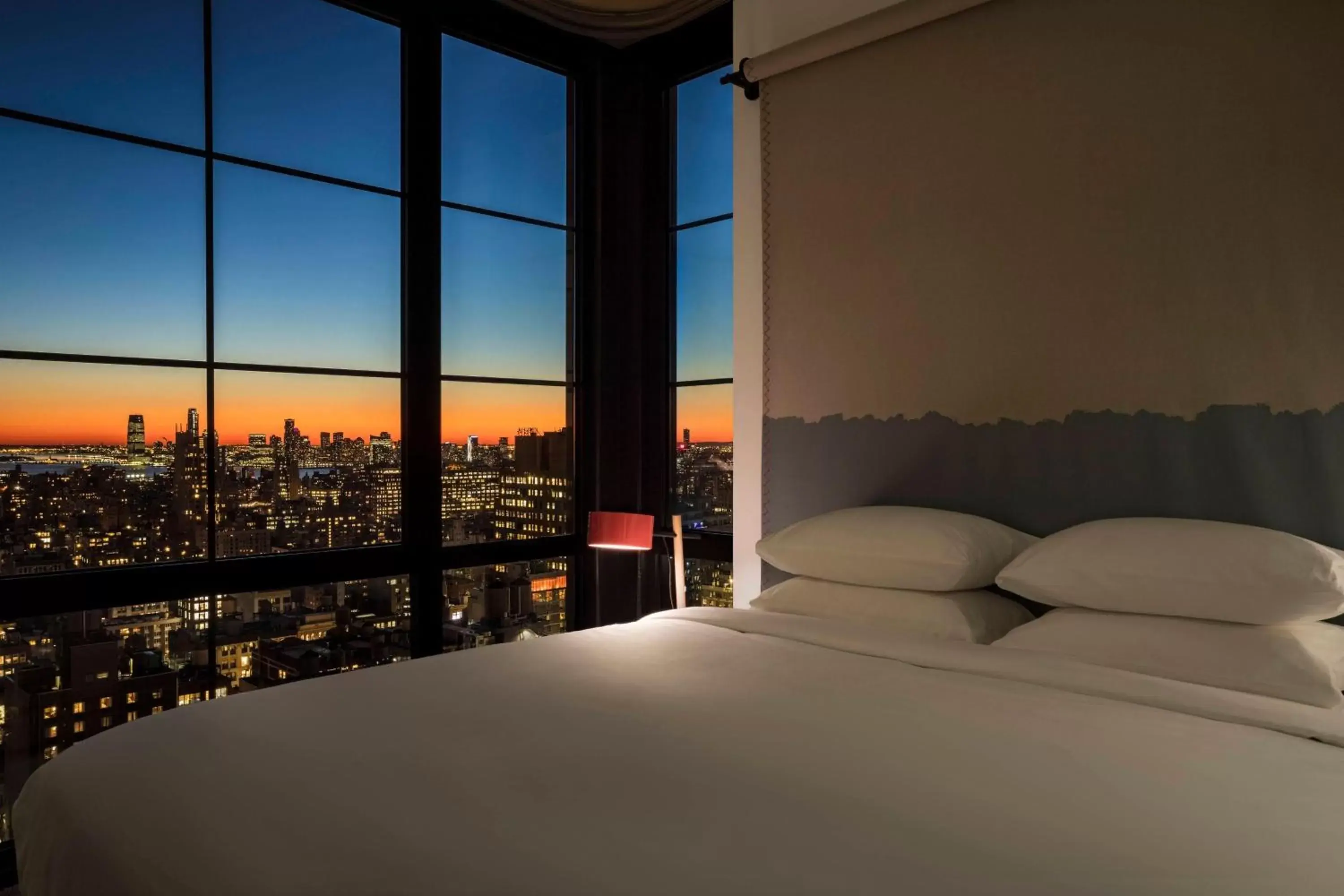 Photo of the whole room, Bed in Moxy NYC Chelsea