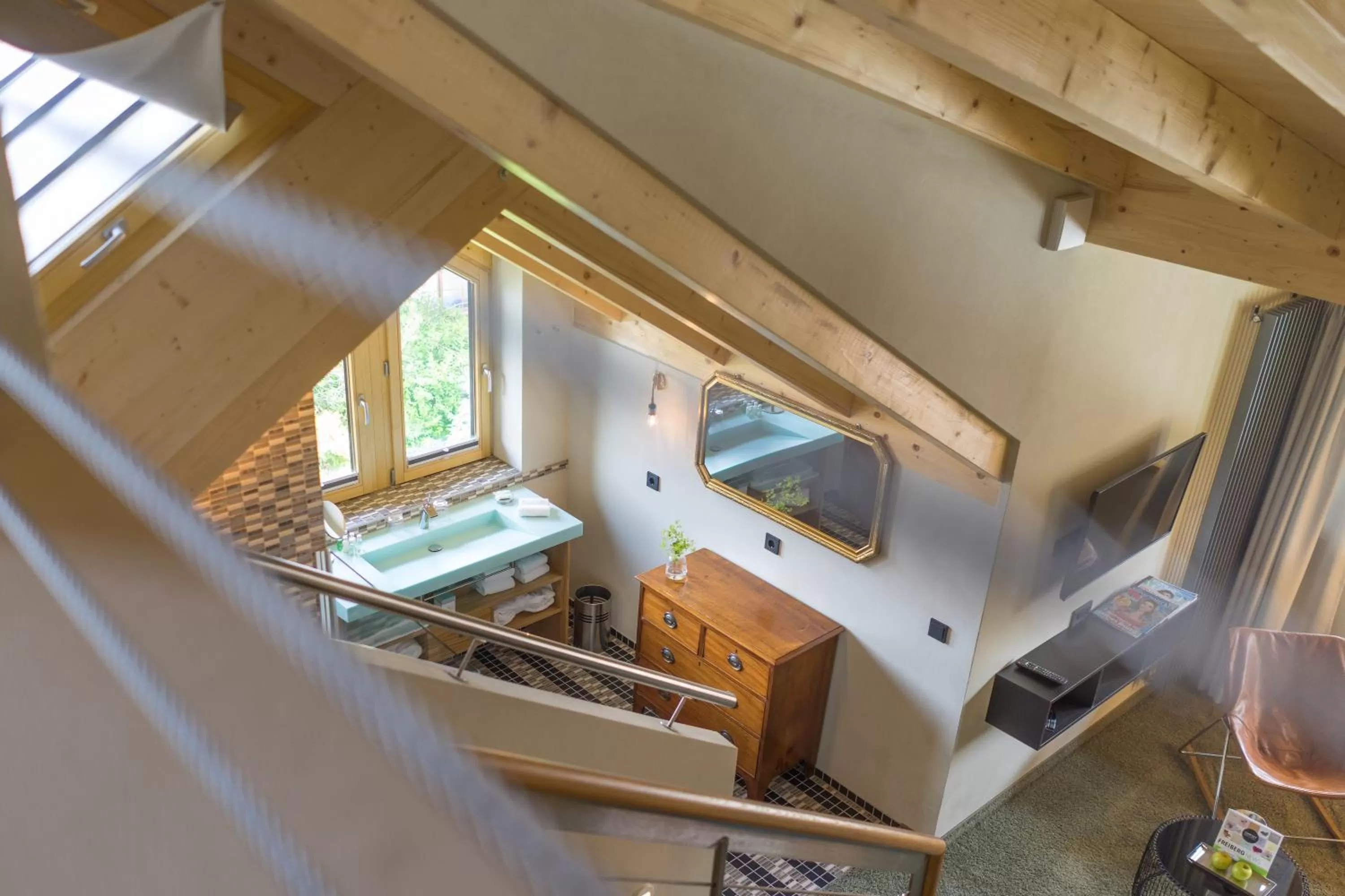 Bathroom in Das Freiberg Romantikhotel