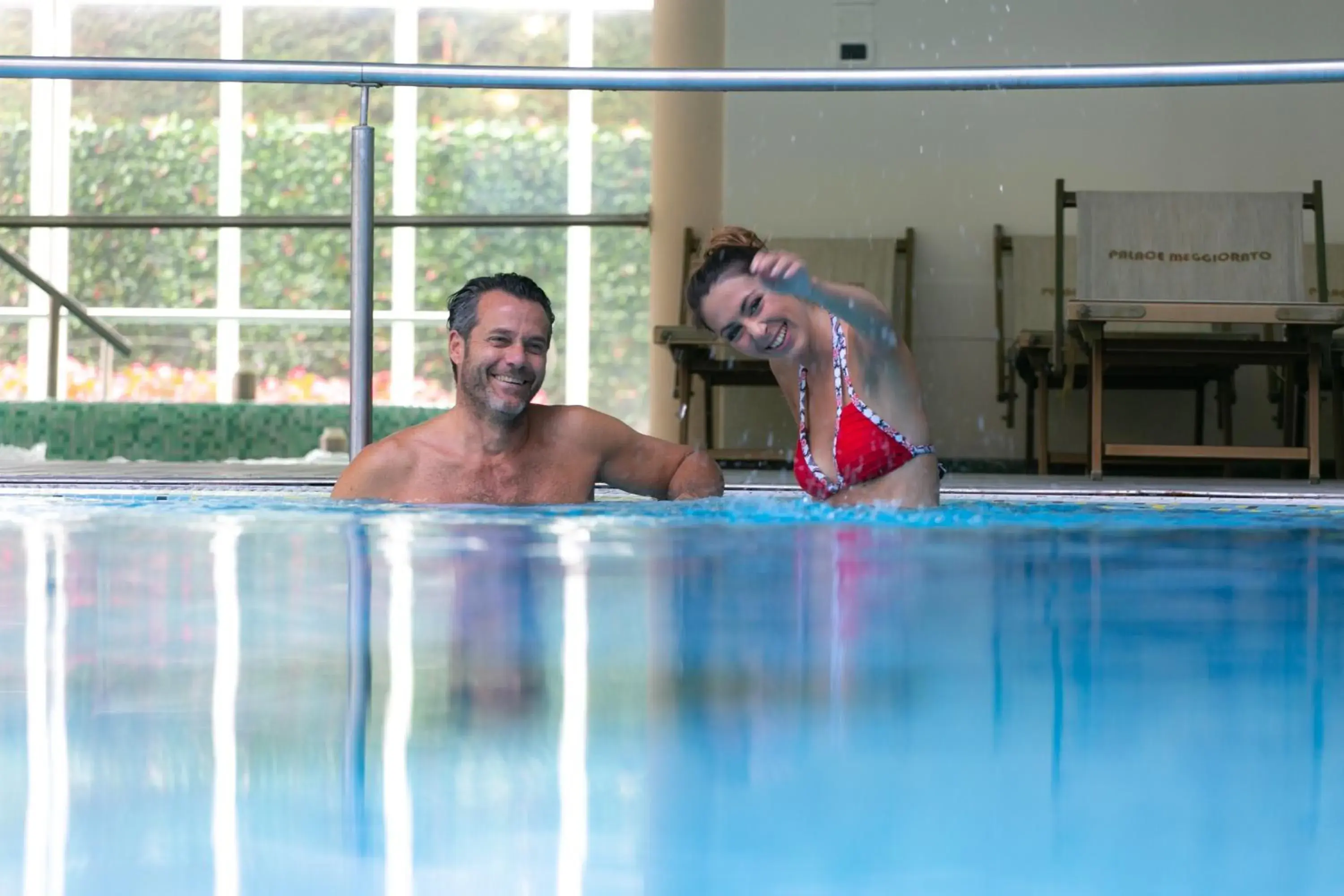 People, Swimming Pool in Palace Hotel Meggiorato