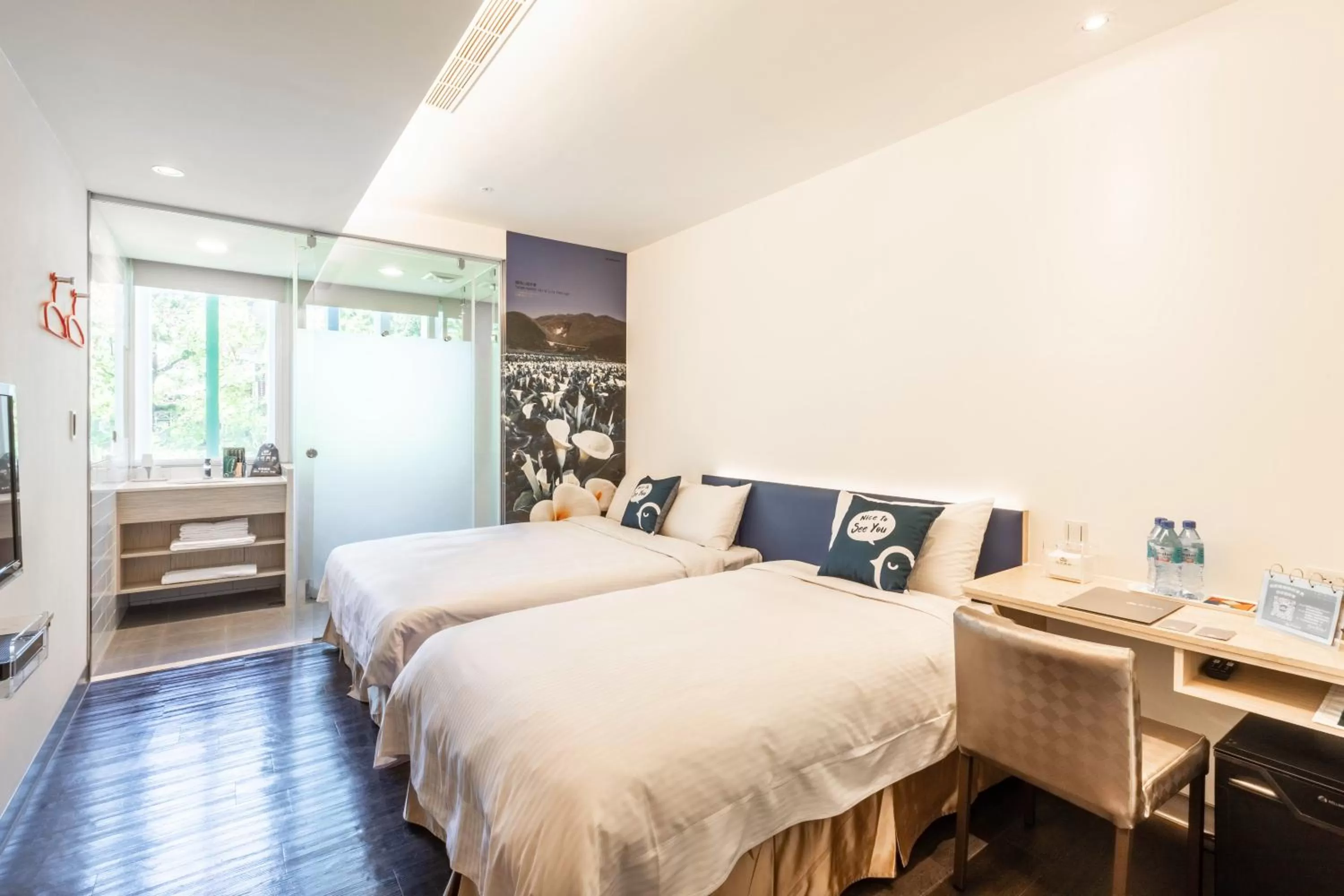 Photo of the whole room, Bed in CU Hotel Taipei