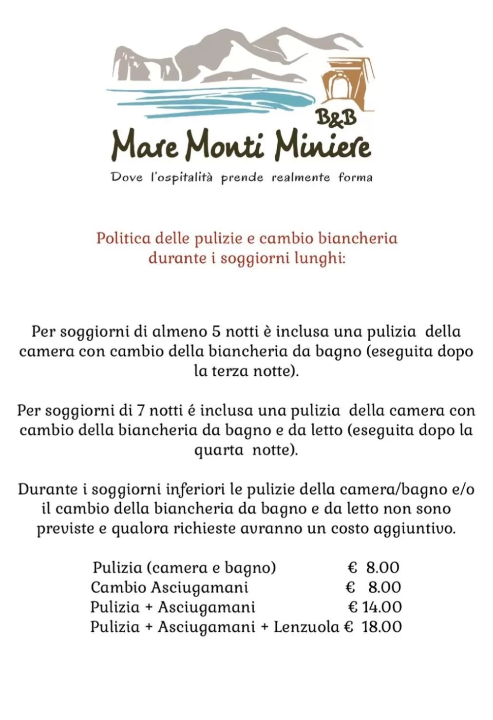 Logo/Certificate/Sign in B&B Mare Monti Miniere