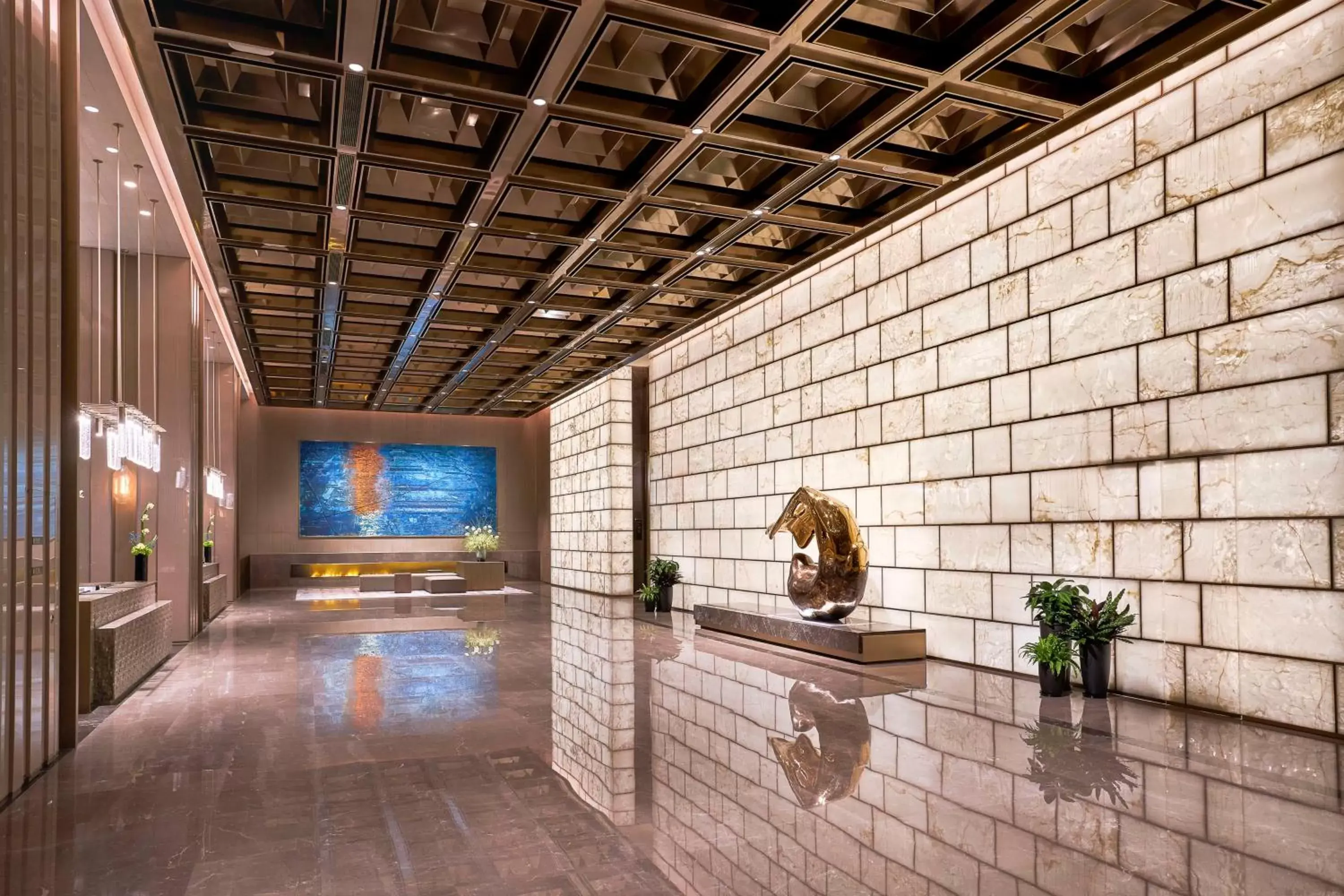 Lobby or reception in Kempinski Hotel Nanjing