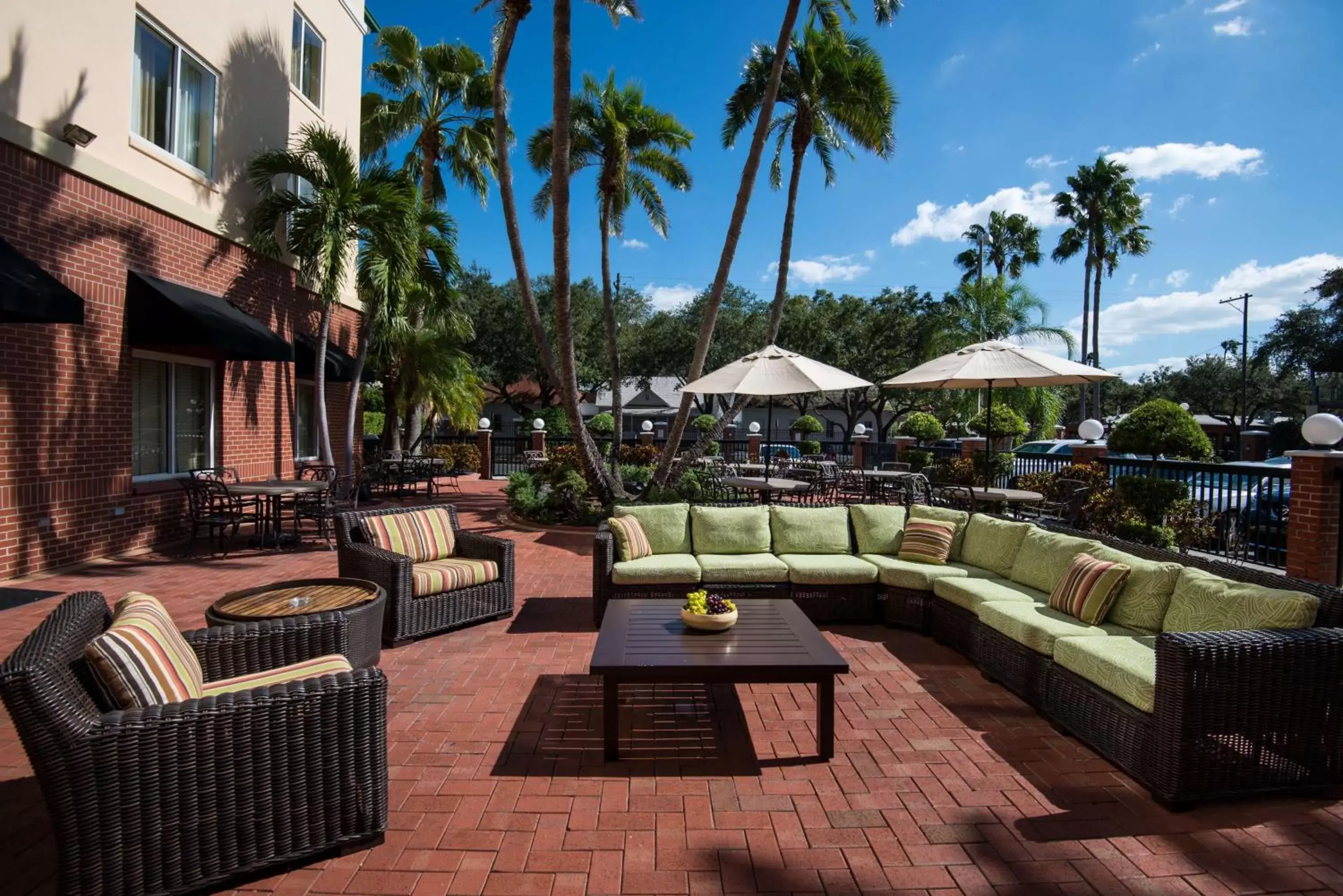 Patio in Hilton Garden Inn Tampa Ybor Historic District