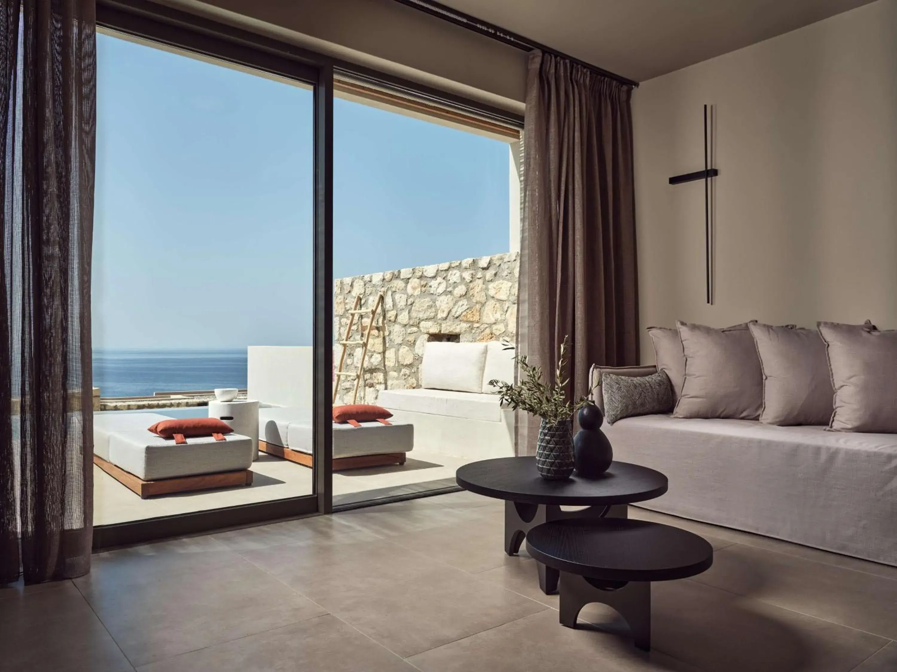 Bedroom, Seating Area in The Royal Senses Resort Crete, Curio Collection by Hilton