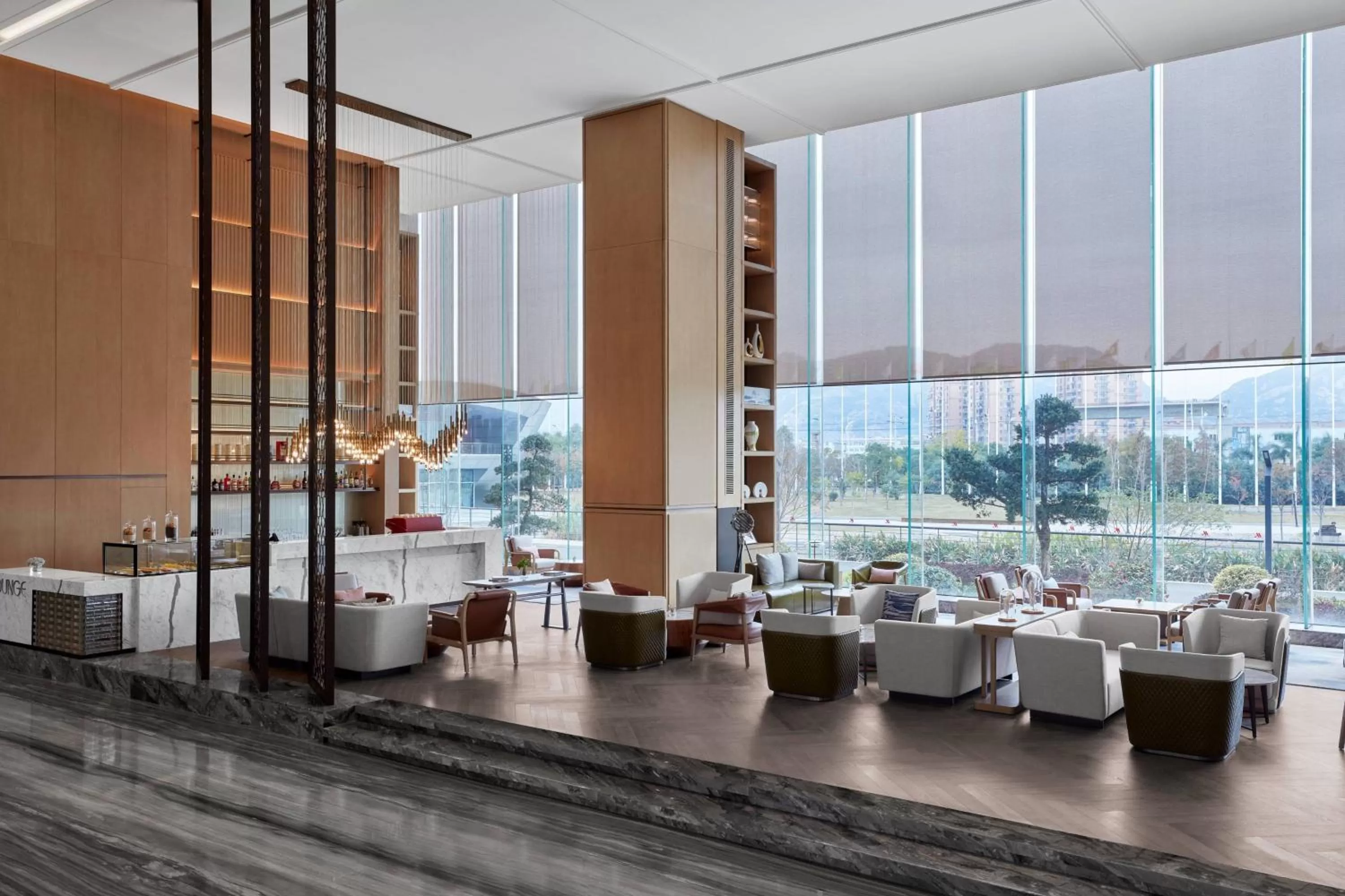 Lobby or reception in Wenzhou Airport Marriott Hotel