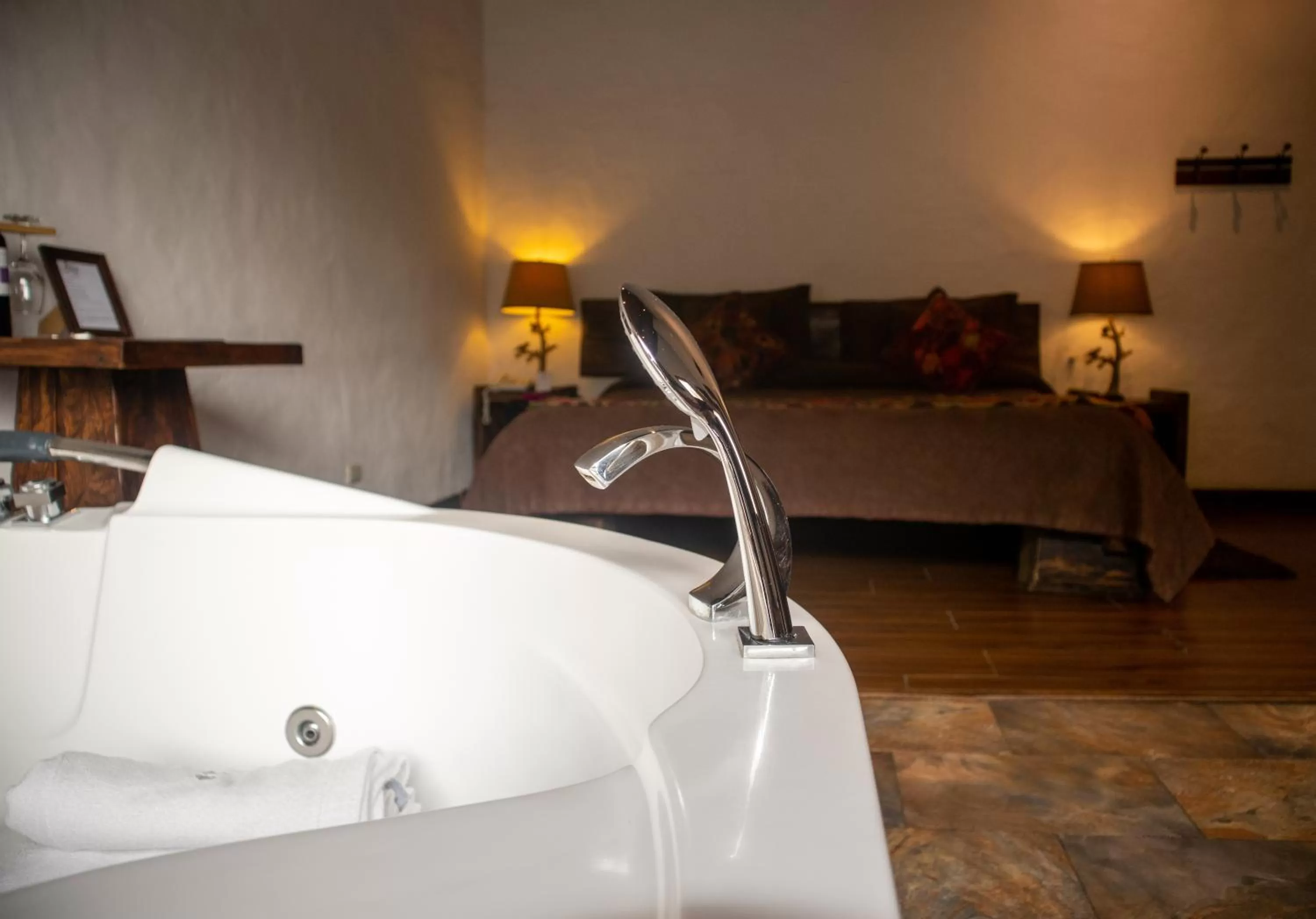 Bed in Hacienda Hostería Dos Chorreras