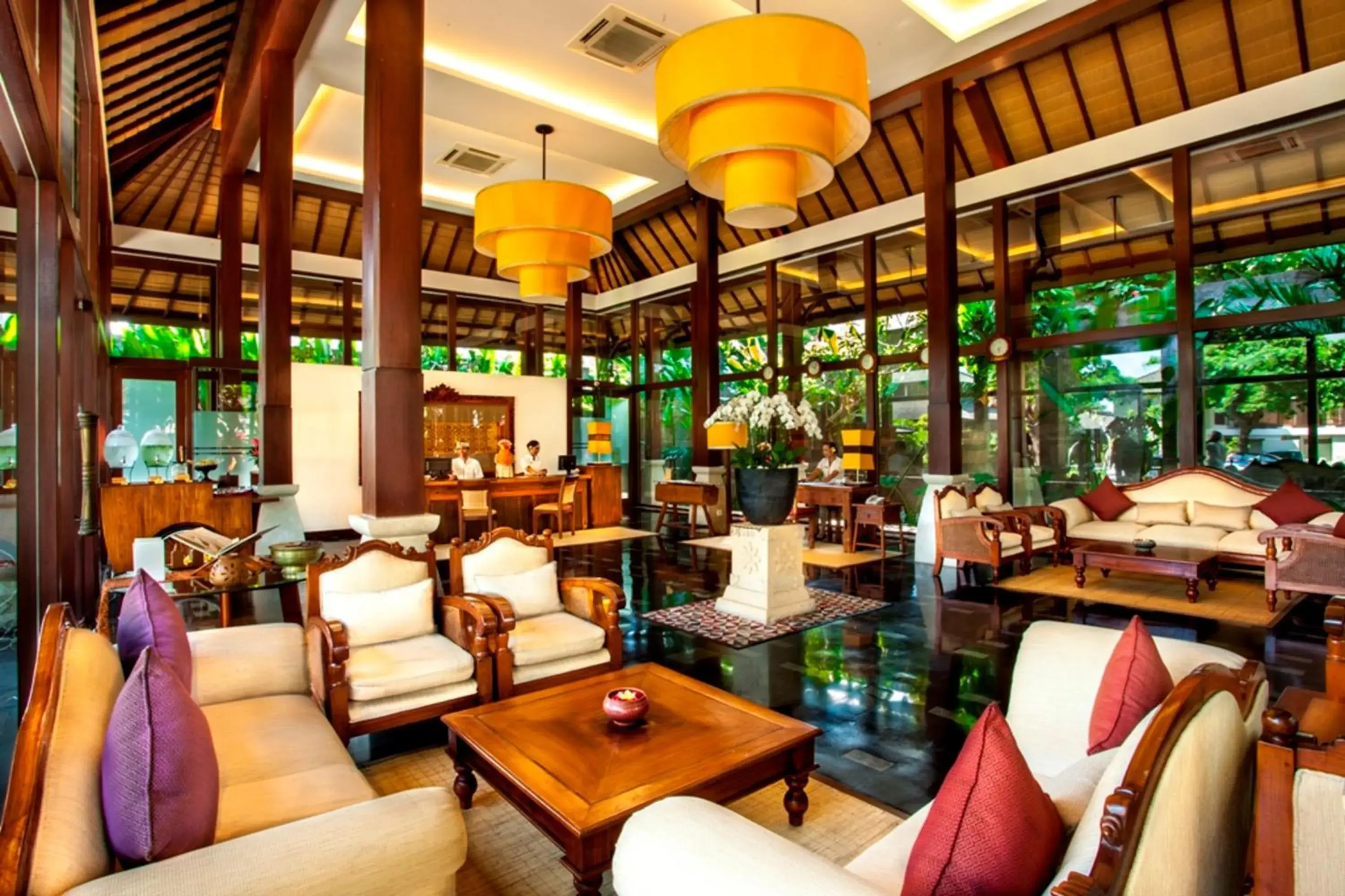 Lobby or reception, Restaurant/Places to Eat in Rama Beach Resort And Villas