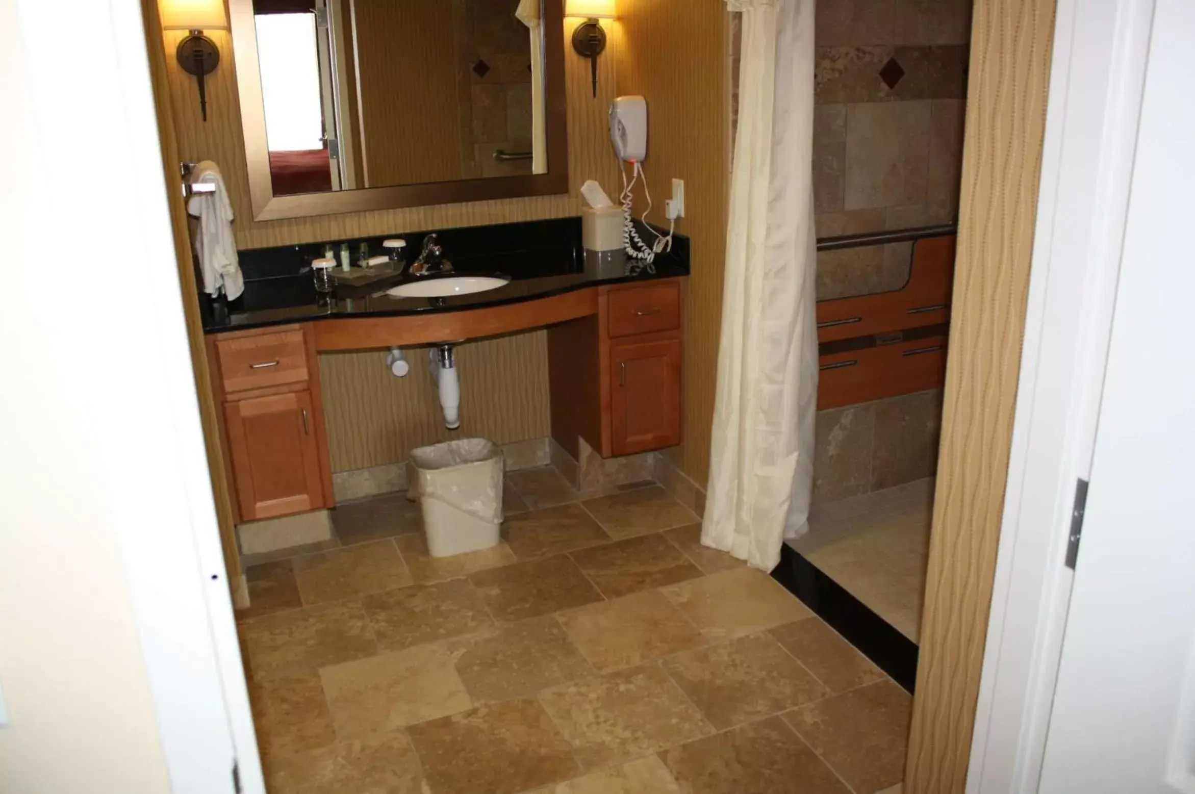 Bathroom, Kitchen/Kitchenette in Homewood Suites Saint Cloud