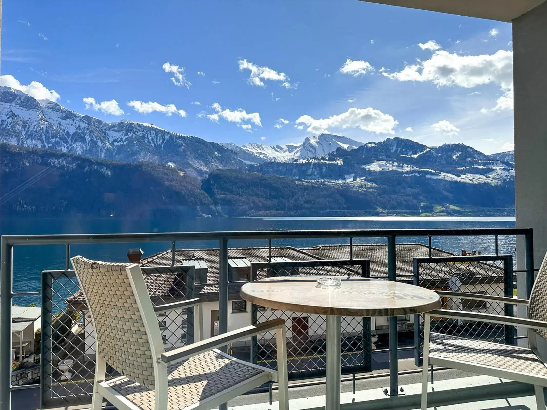 Lake view in Seehotel Riviera at Lake Lucerne