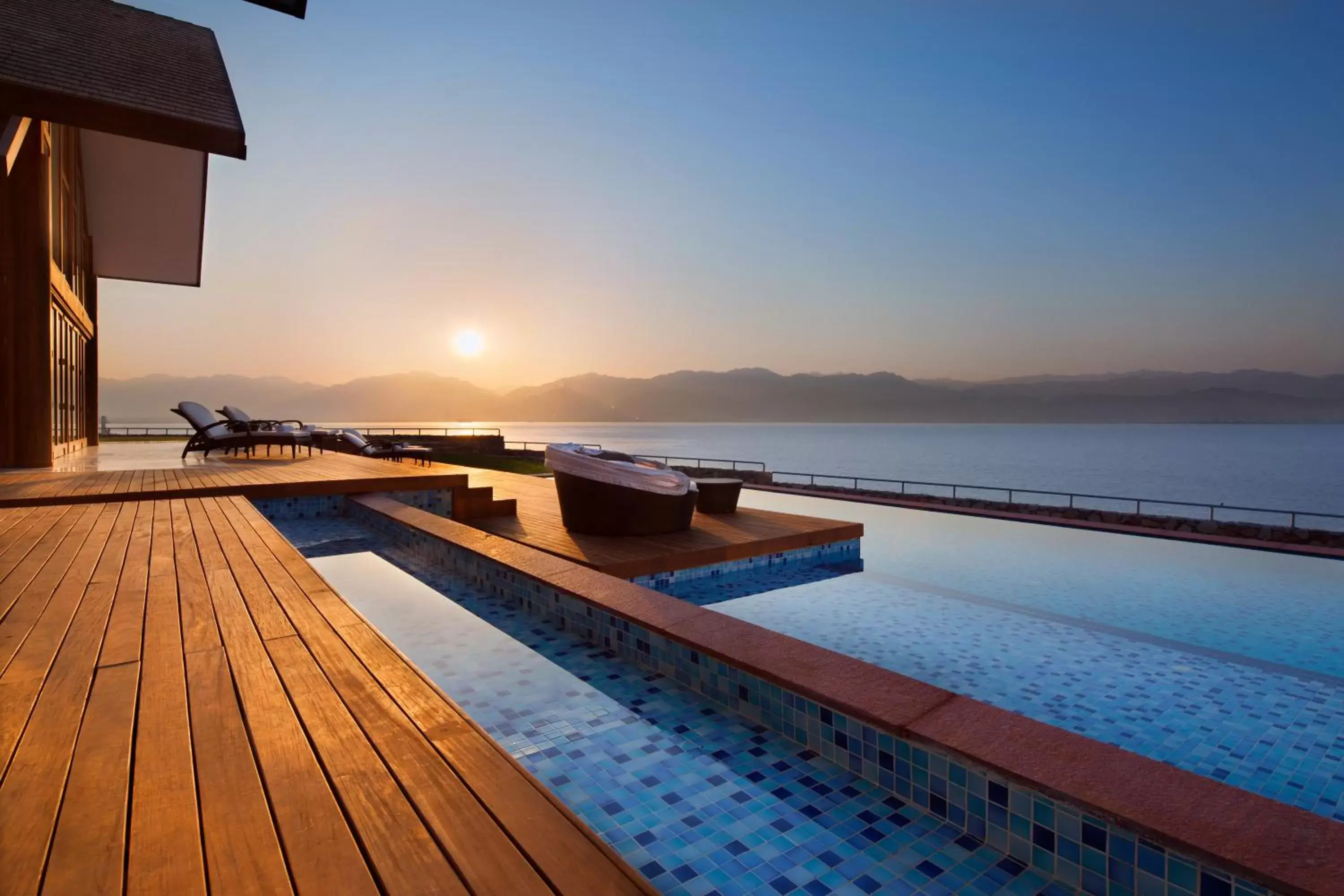 Sunrise, Swimming Pool in Herbert Samuel Royal Shangri-La Eilat