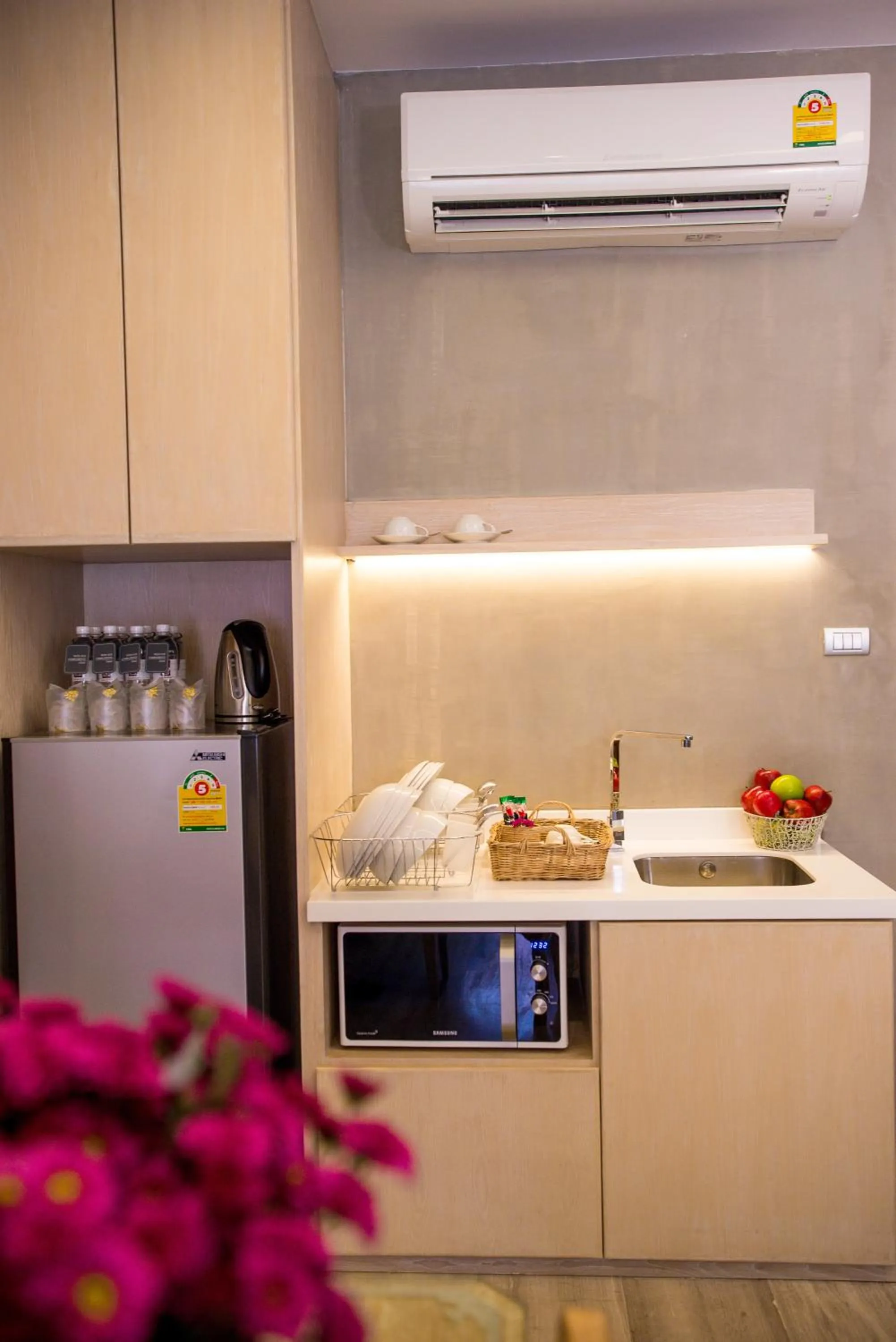 Kitchen or kitchenette in Chu Hotel