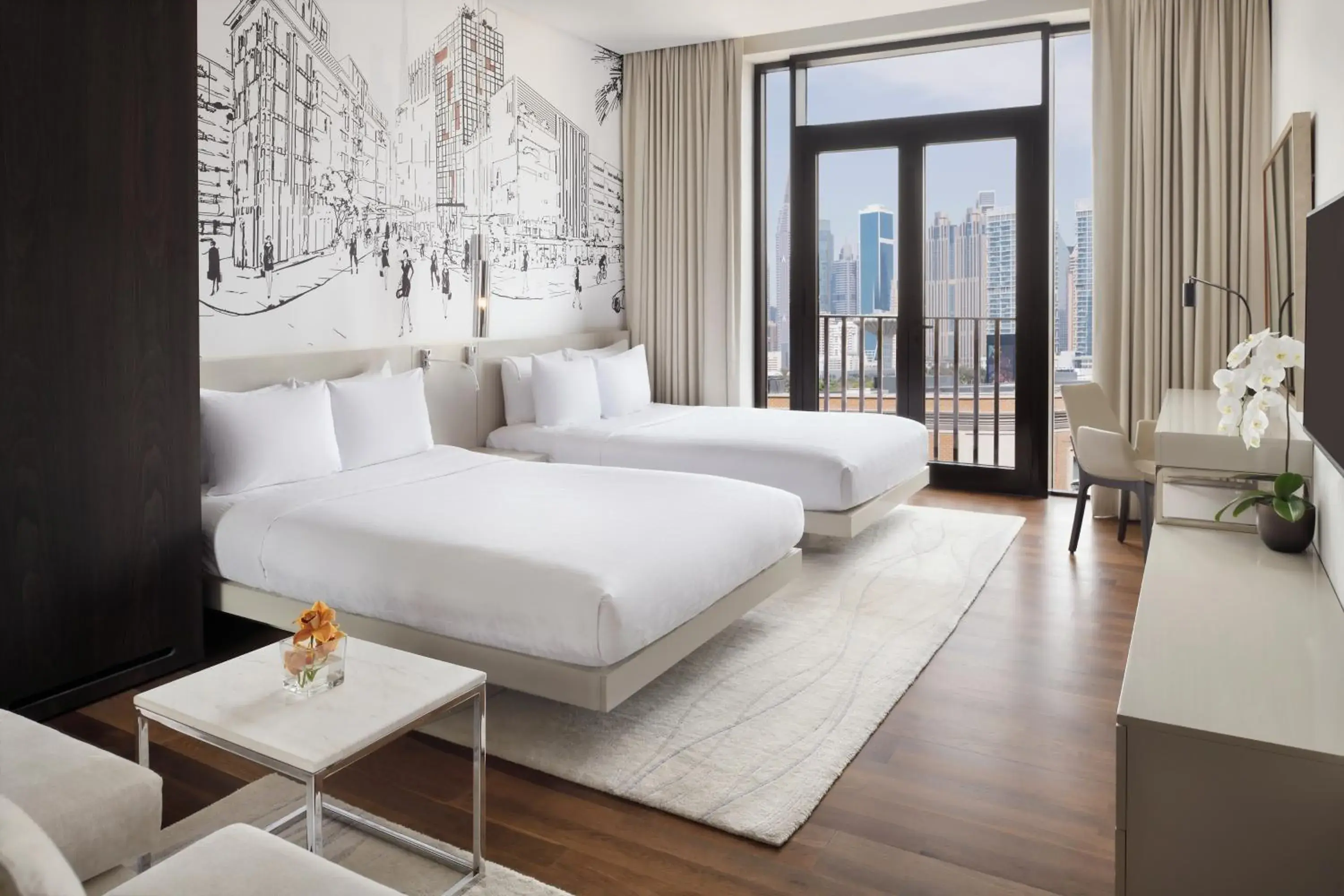 Bedroom in La Ville Hotel & Suites CITY WALK Dubai, Autograph Collection