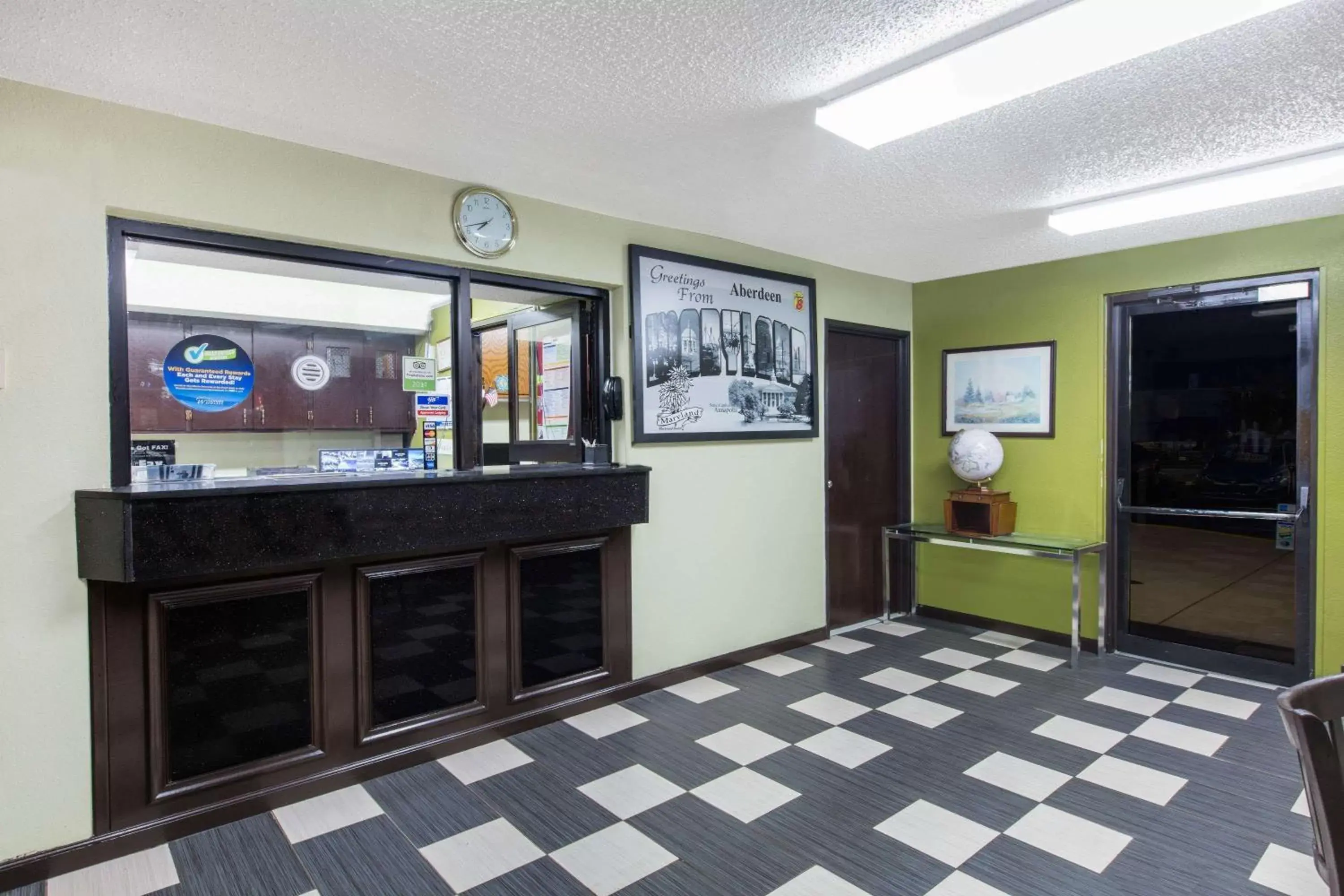 Lobby or reception in Super 8 by Wyndham Aberdeen MD Lobby or reception in Super 8 by Wyndham Aberdeen MD