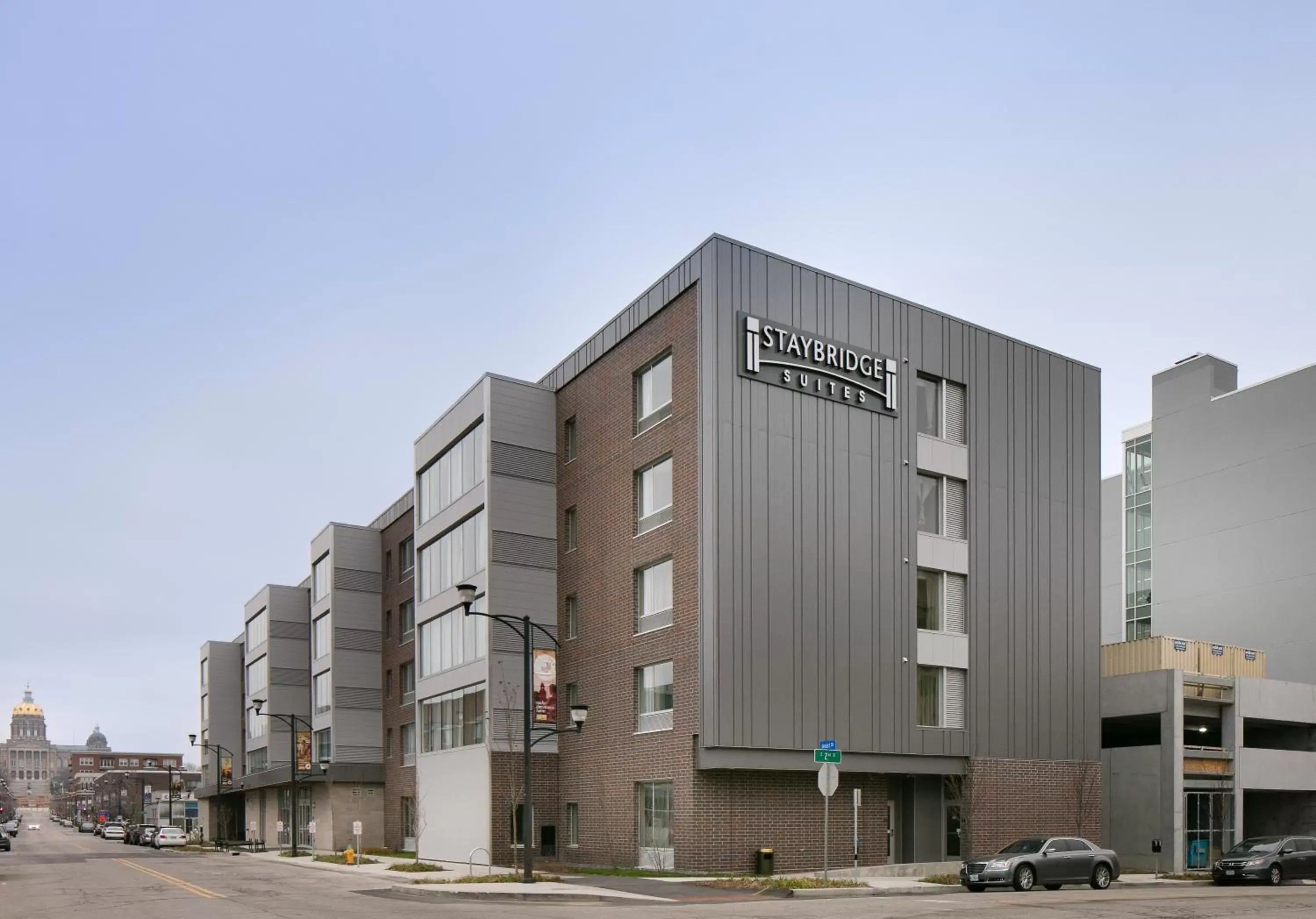 Property building in Staybridge Suites Des Moines Downtown, an IHG Hotel