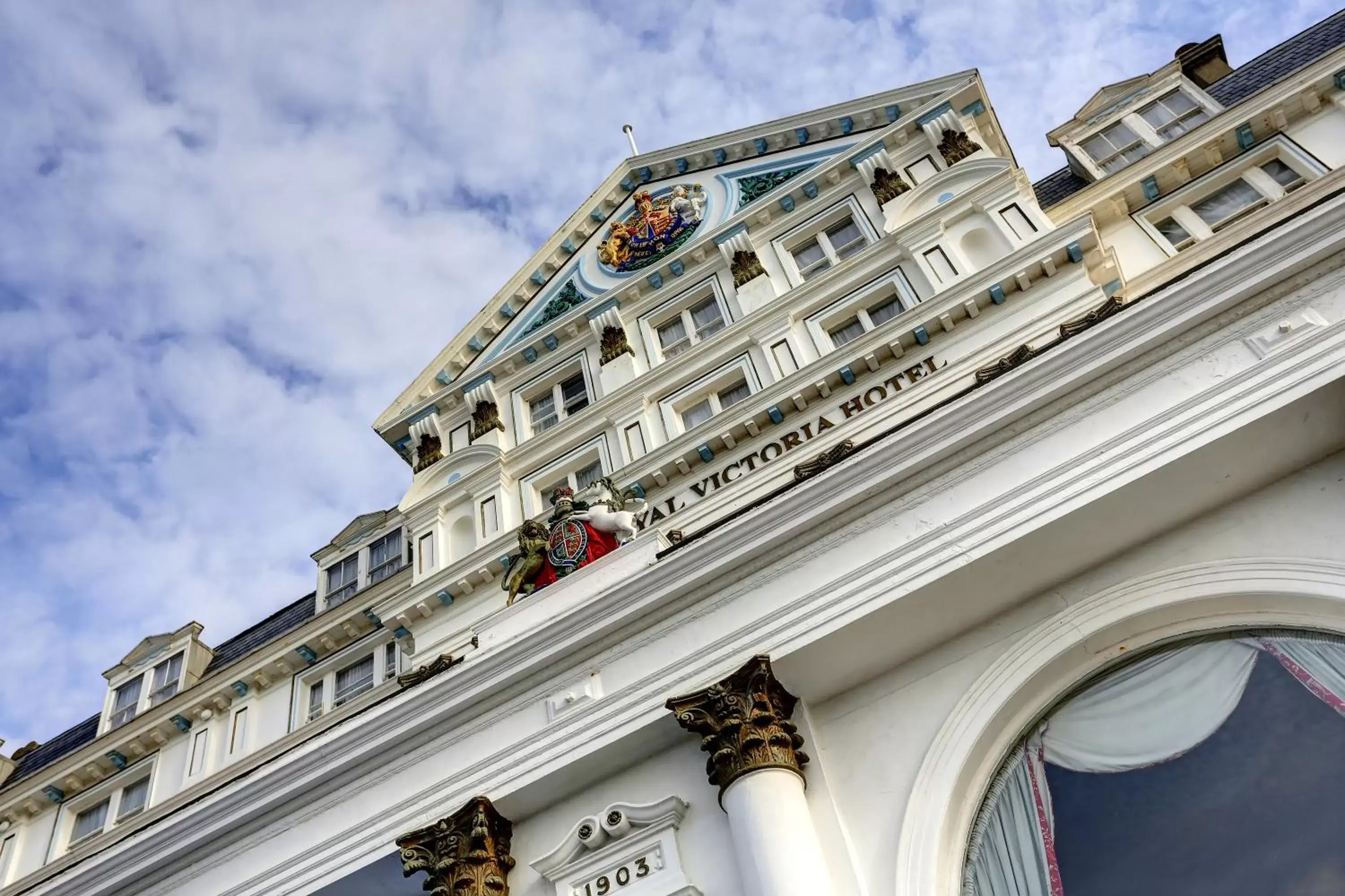 Decorative detail, Property Building in Royal Victoria Hotel