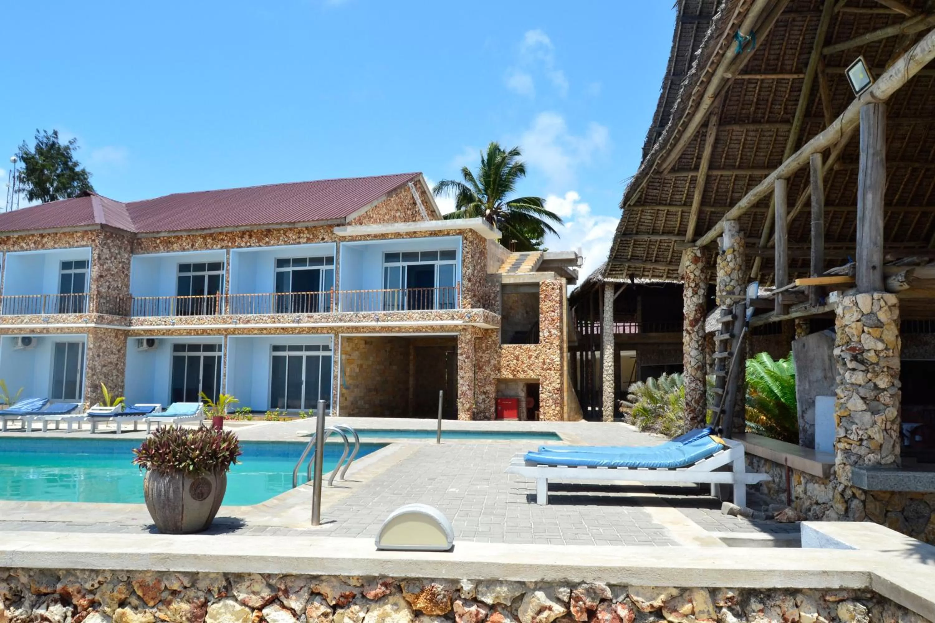 Pool view, Property Building in Serene Beach Resort