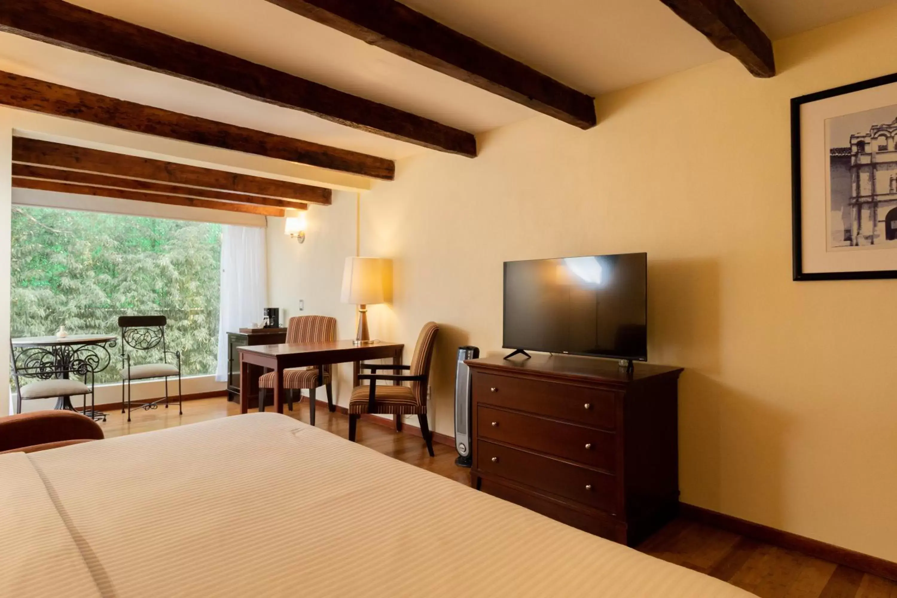 Bed, TV/Entertainment Center in Hoteles Villa Mercedes San Cristobal