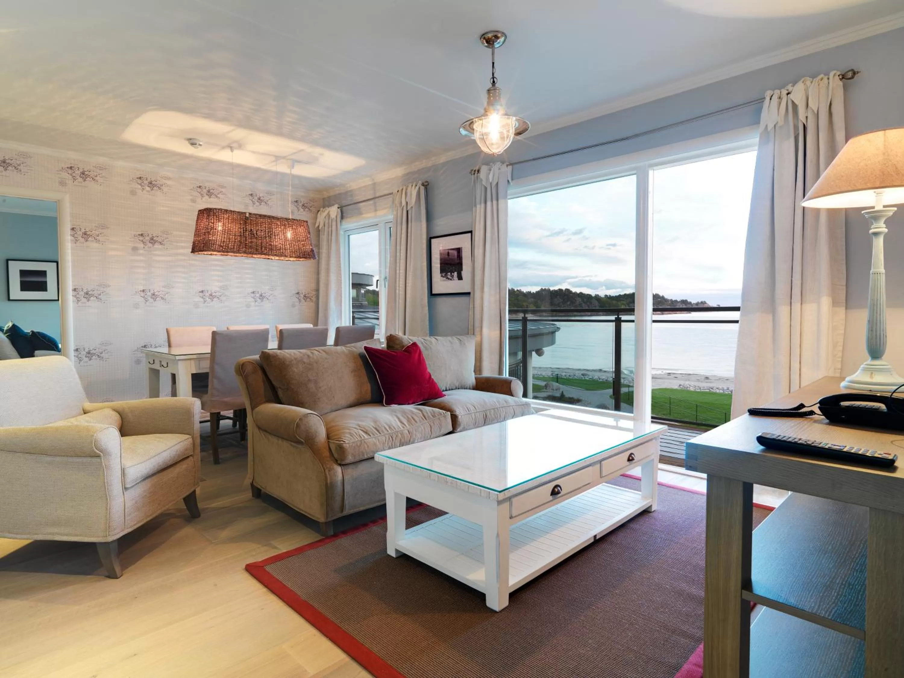 Balcony/Terrace in Strand Hotel Fevik - by Classic Norway Hotels