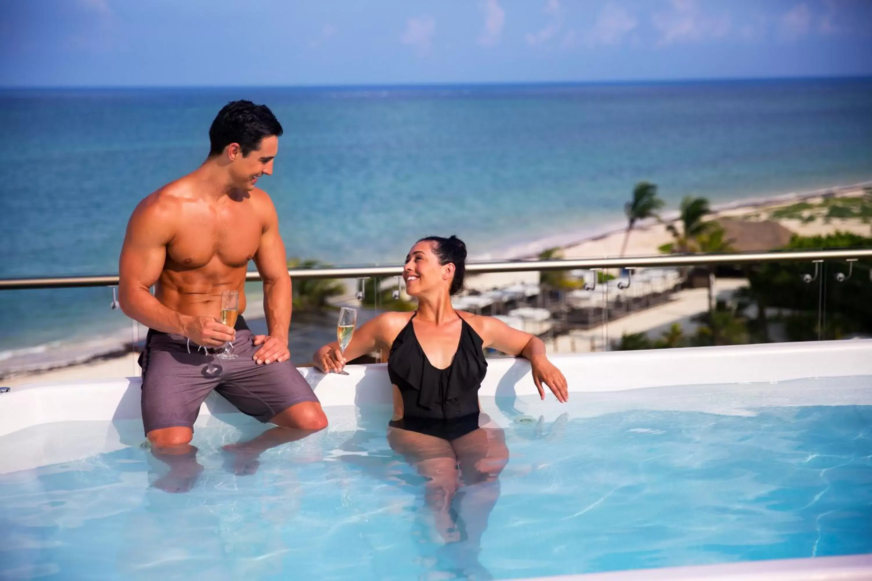 Balcony/Terrace, Swimming Pool in Royalton Riviera Cancun, An Autograph Collection All-Inclusive Resort & Casino