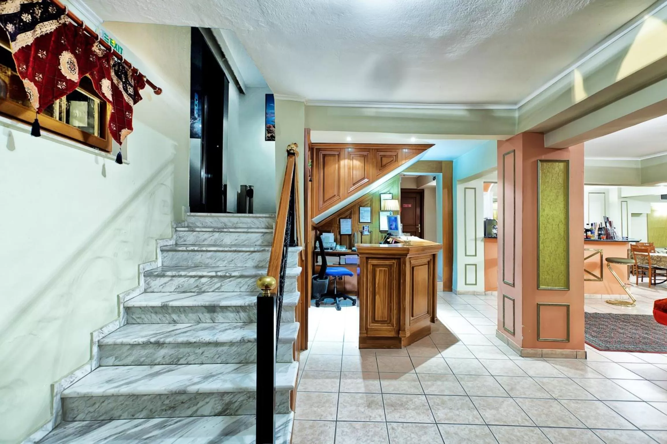 Lobby or reception in Anastassiou Hotel - Bike and motorcycle friendly hotel