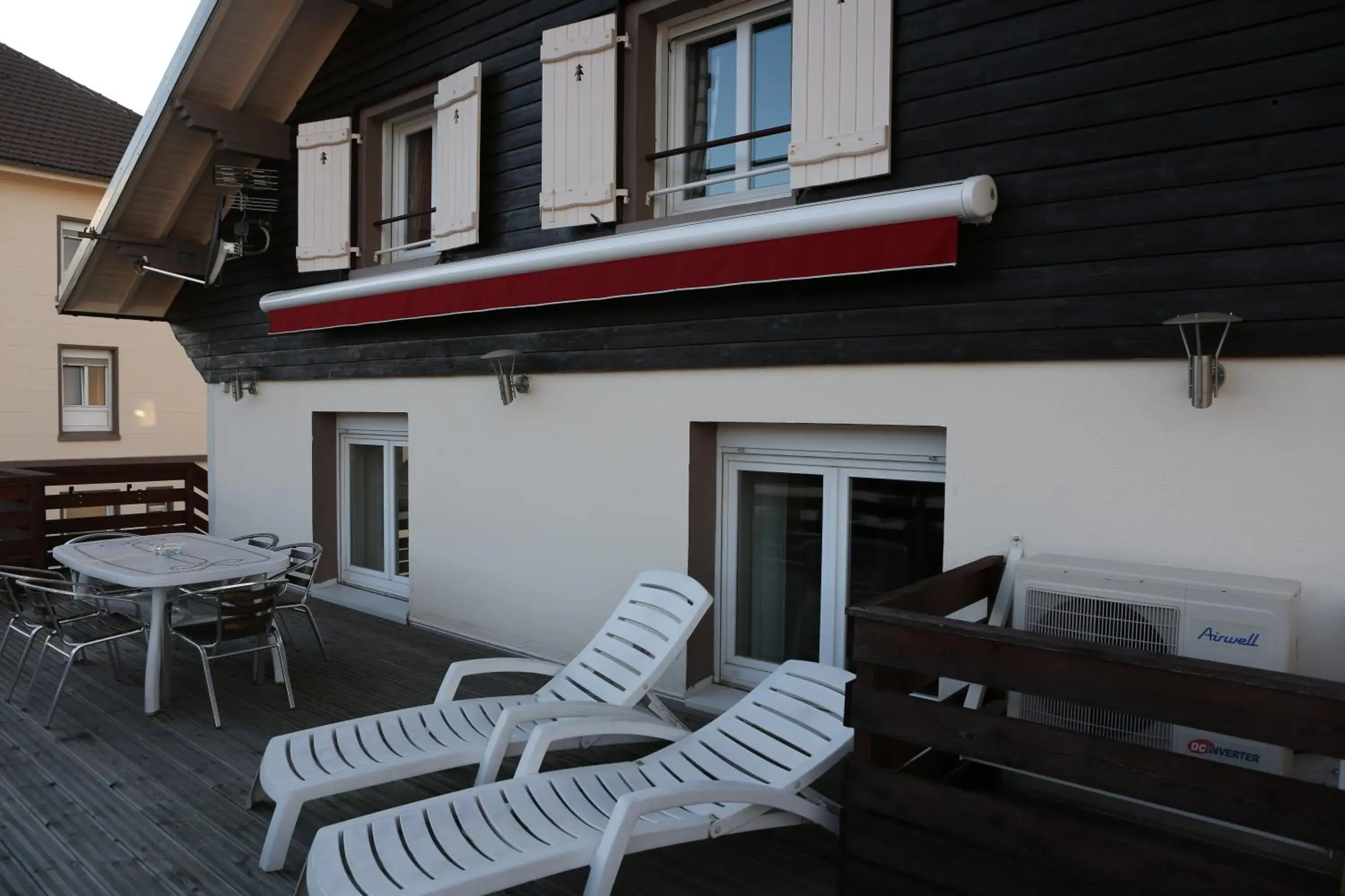 Balcony/Terrace in Hotel de la Jamagne & Spa