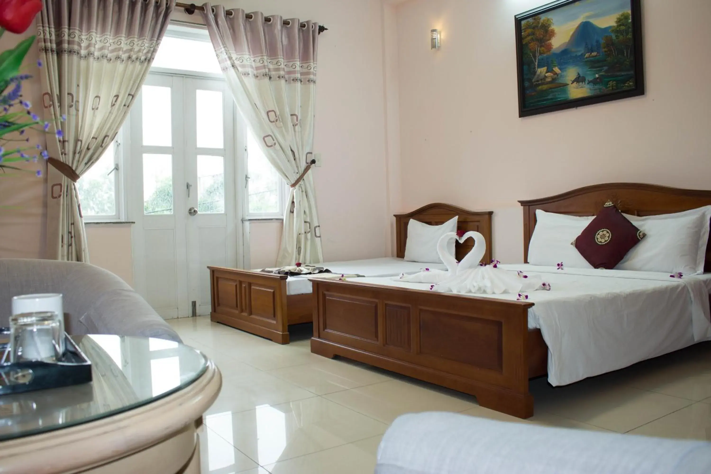 Bed in Hoa Phat Hotel & Apartment