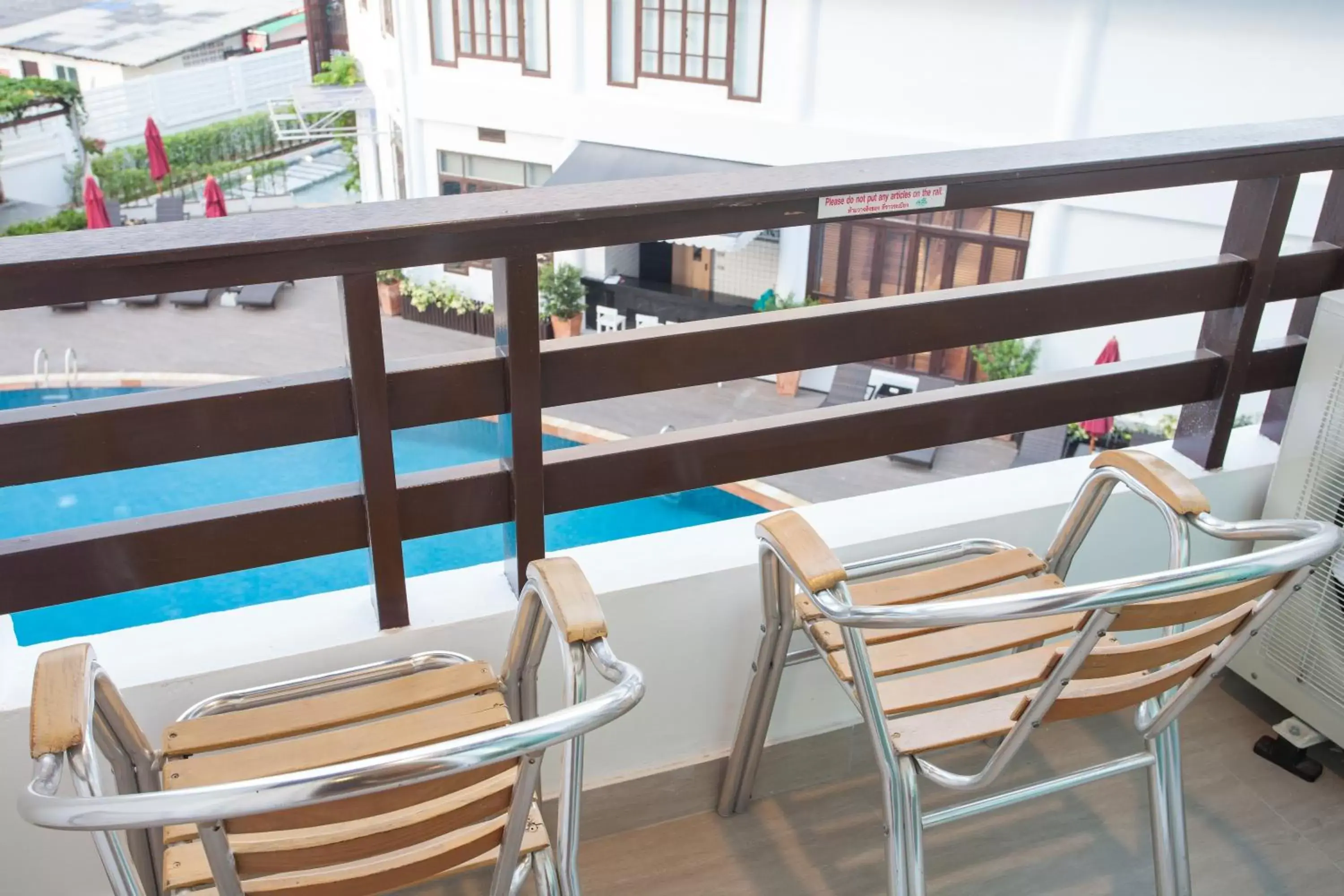 Balcony/Terrace, Pool View in Areca Lodge