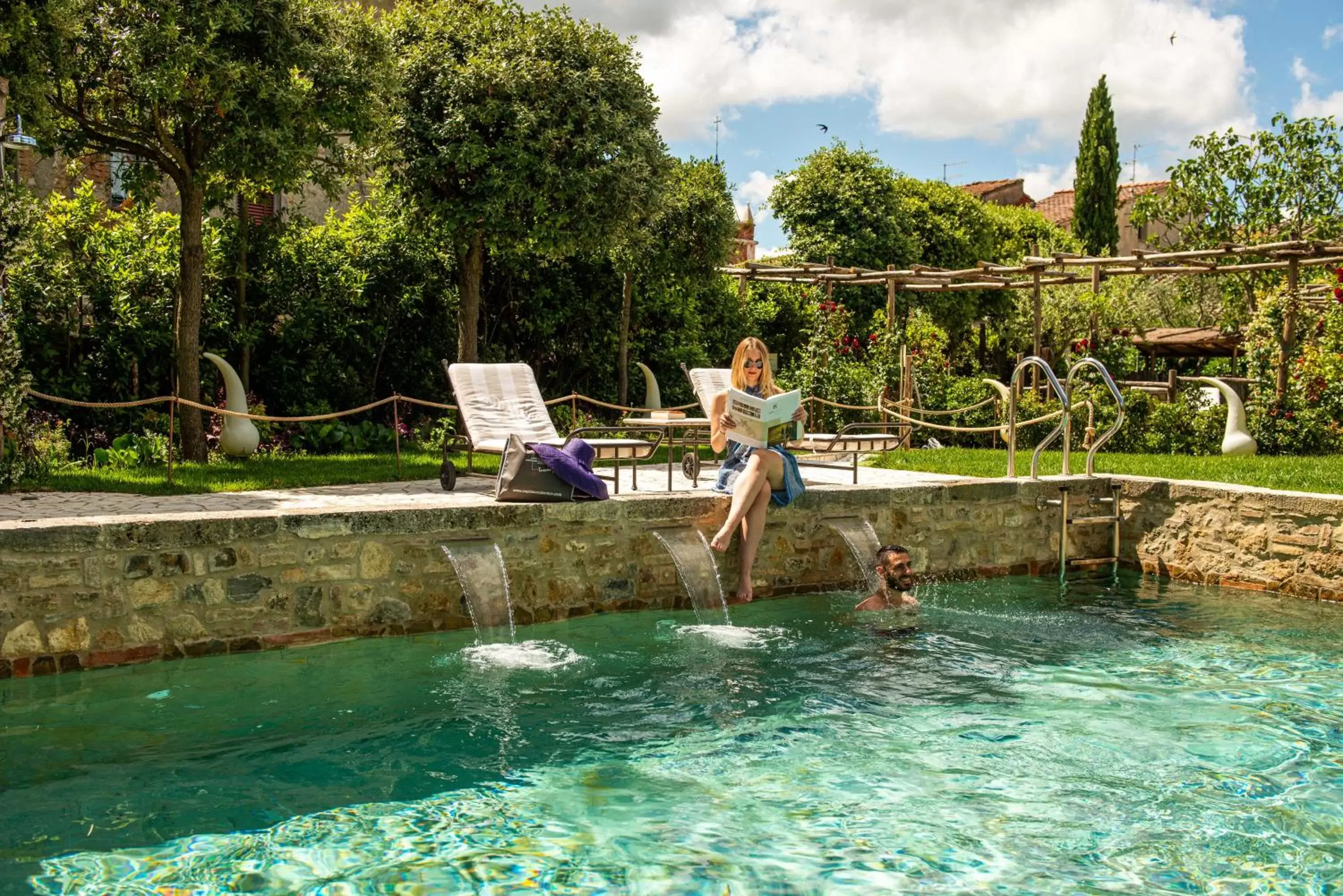 People, Swimming Pool in PALAZZO DEL CAPITANO Wellness & Relais - Luxury Borgo Capitano Collection