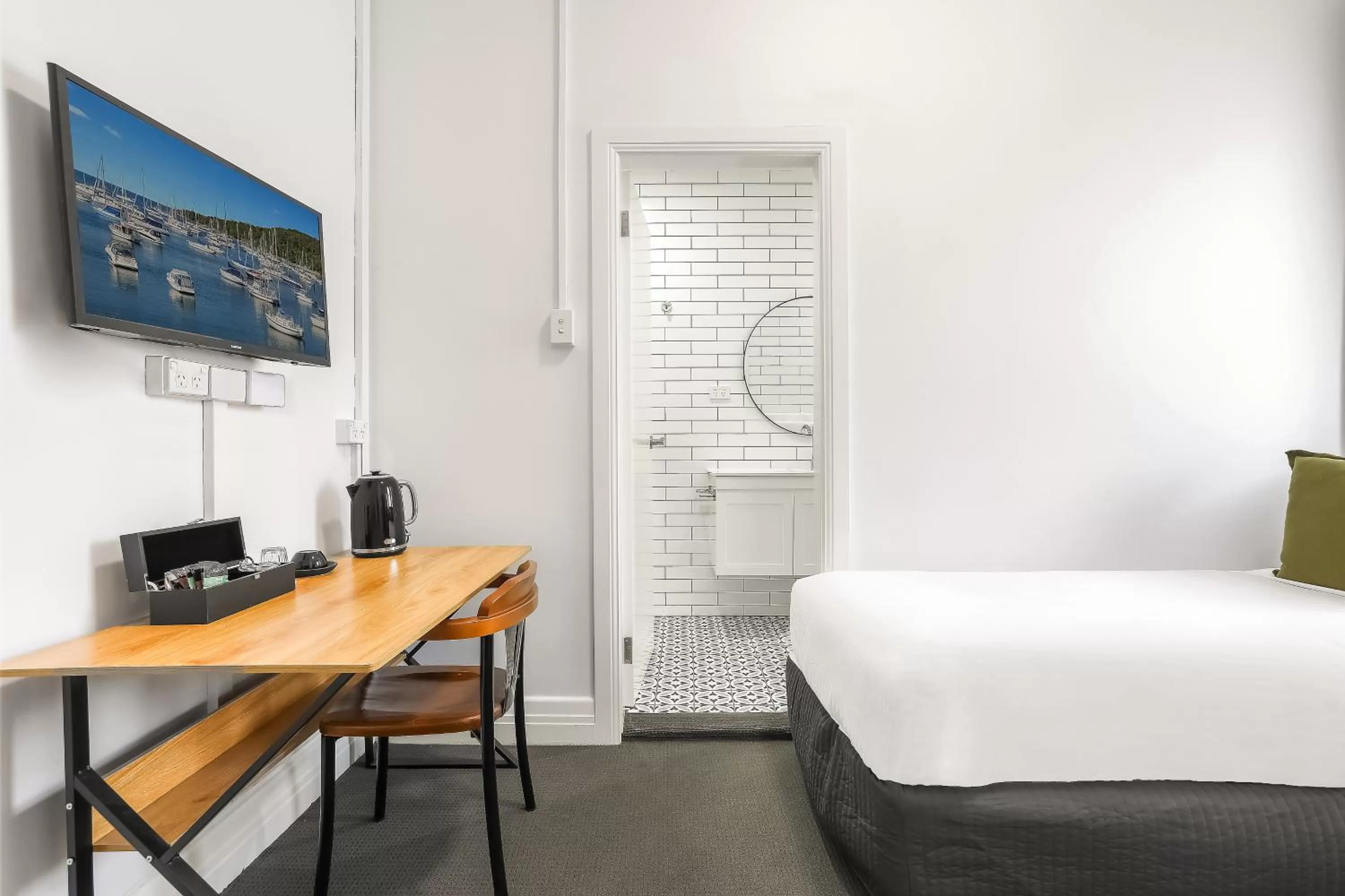 Bed in Grand View Hotel