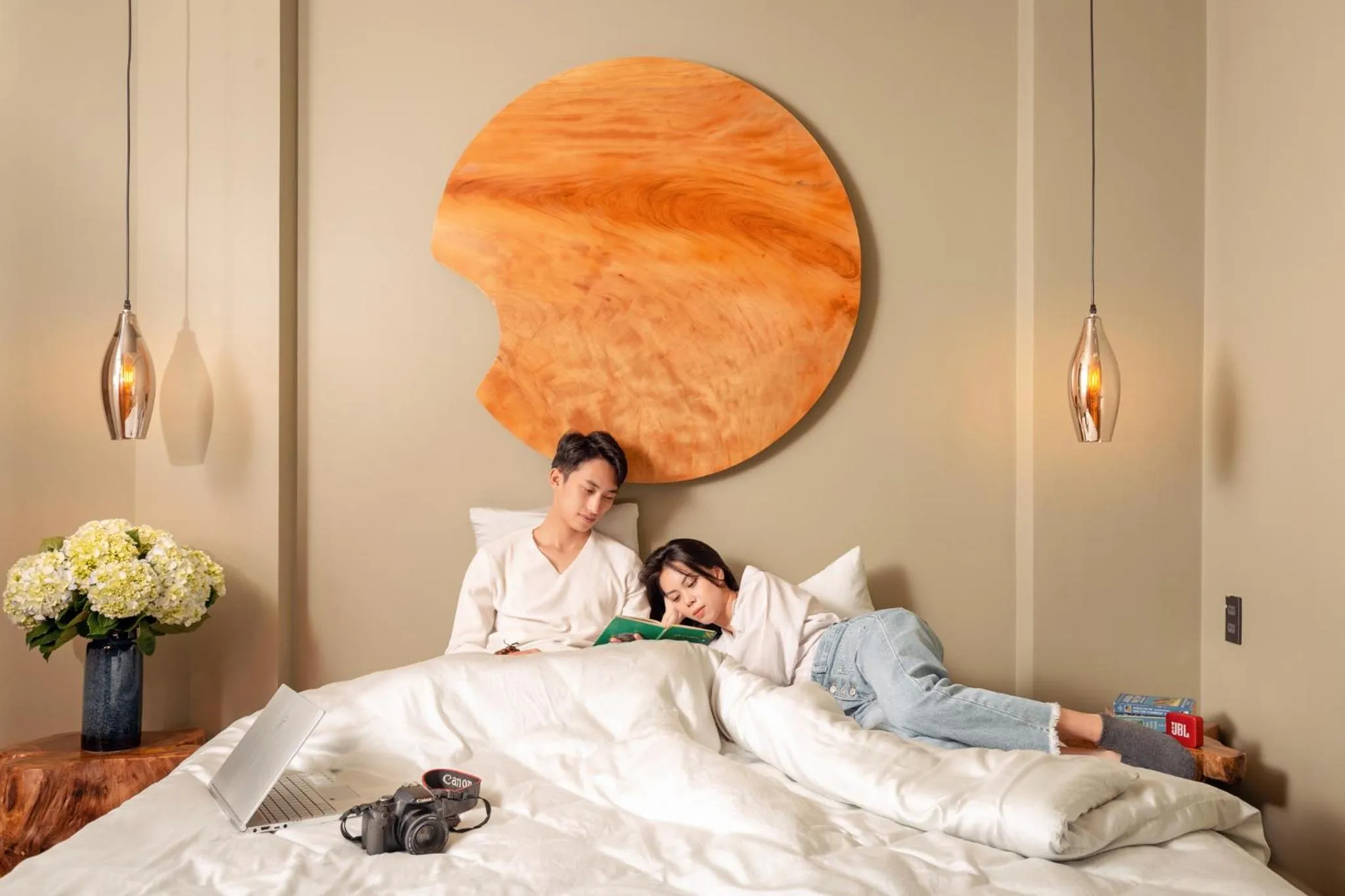 Photo of the whole room, Bed in Pi Boutique Hotel