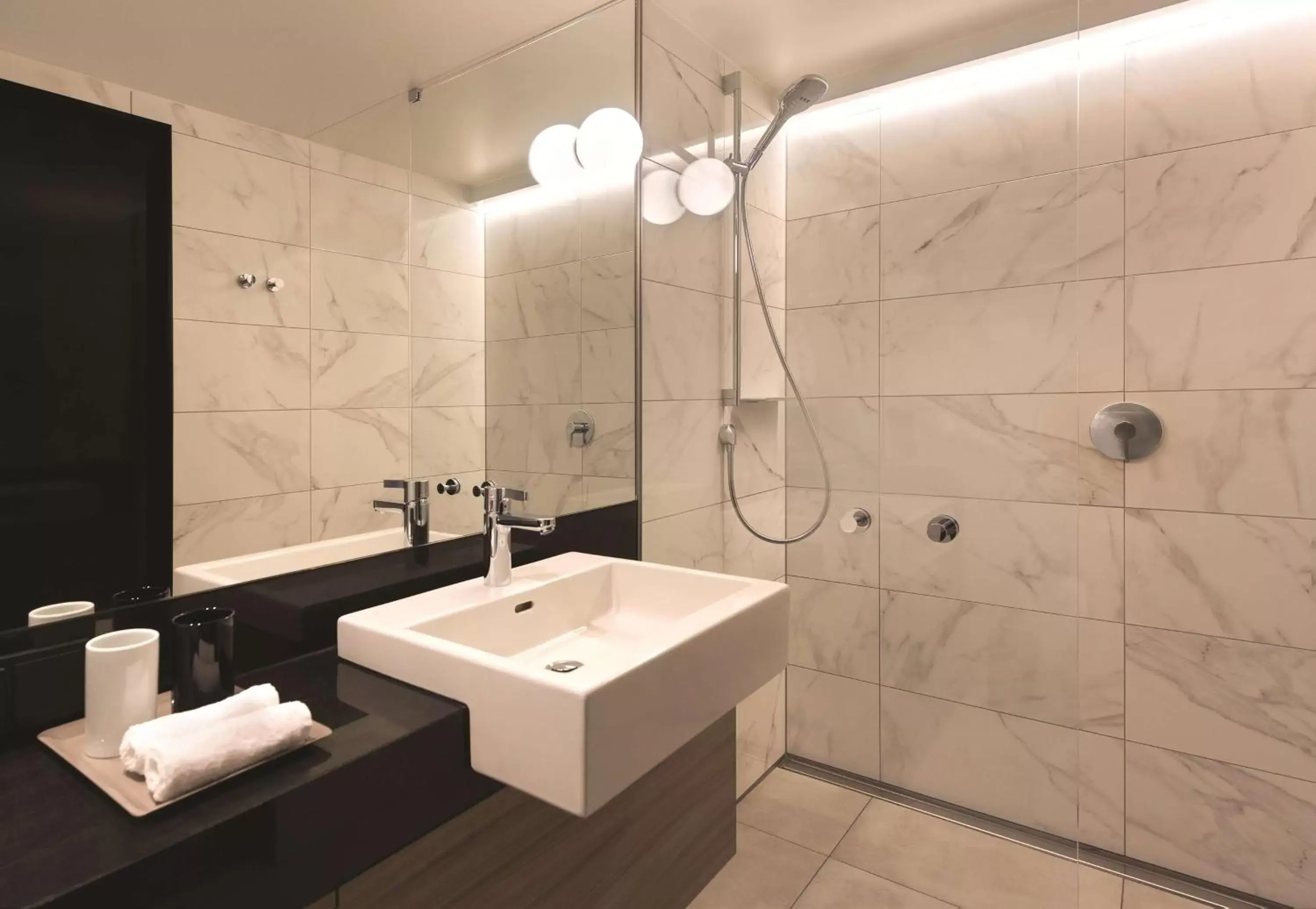 Bathroom in Adina Apartment Hotel Hamburg Speicherstadt