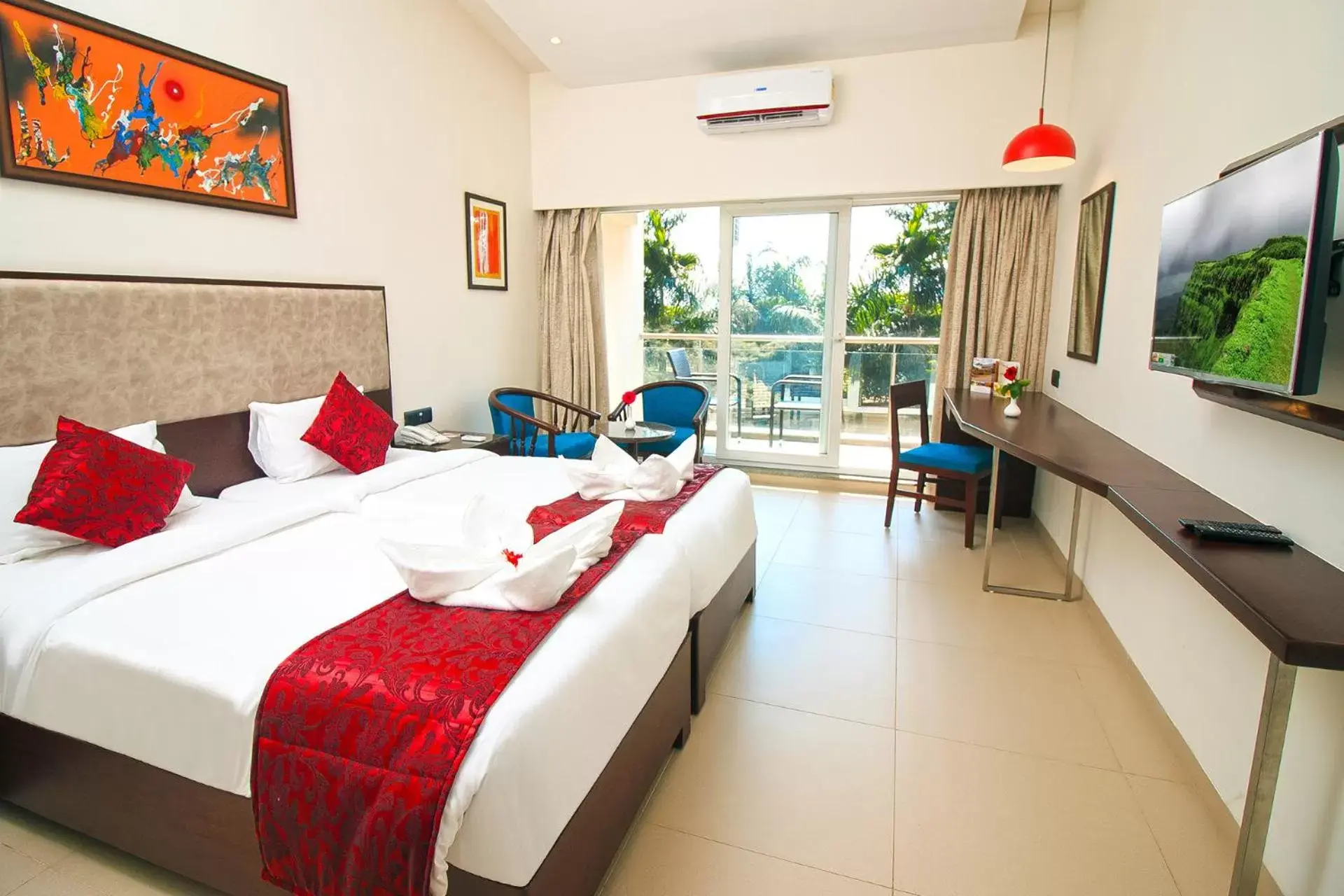 Bed in 7 Apple Resort Lonavala Bed in 7 Apple Resort Lonavala