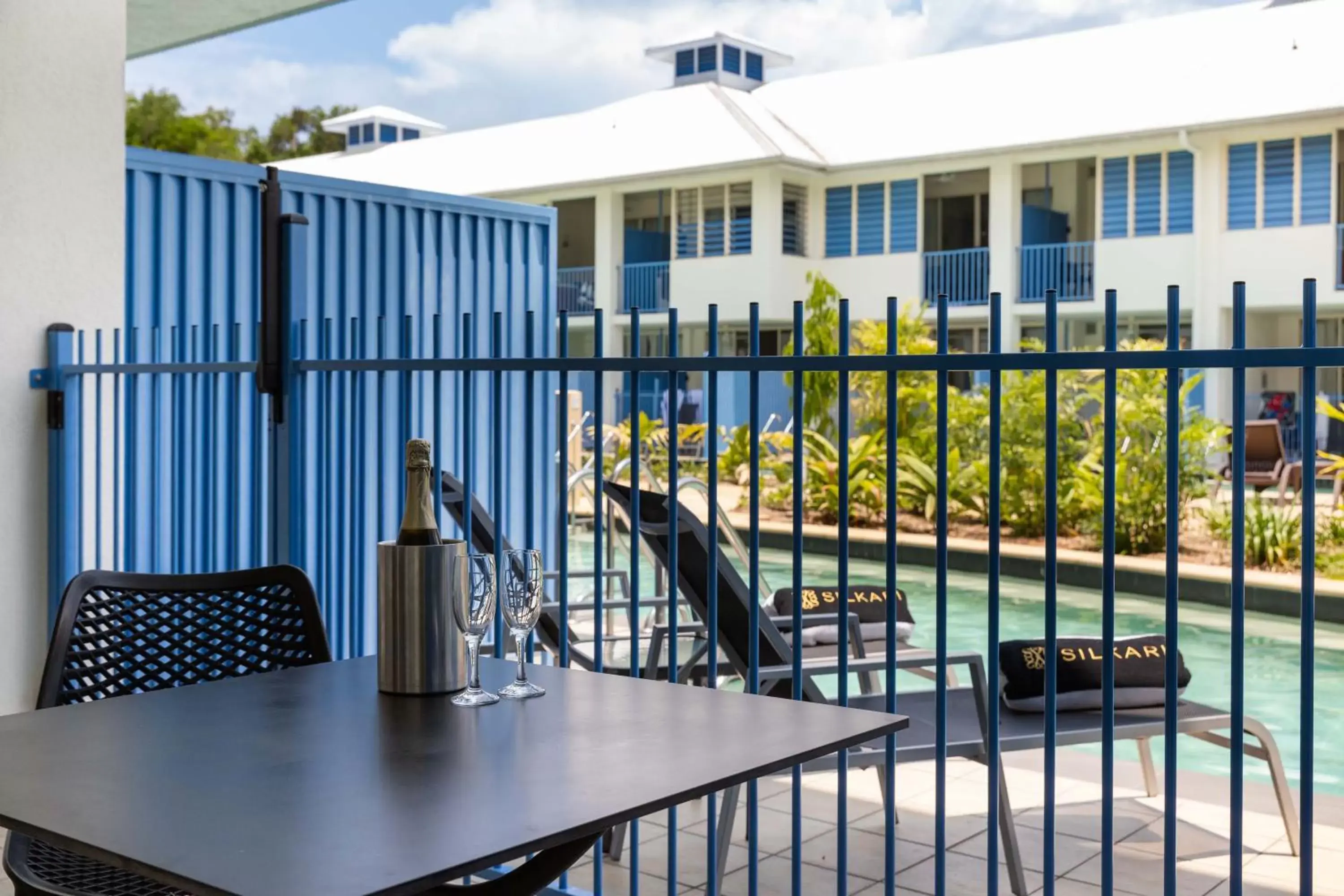 Patio in Silkari Lagoons Port Douglas