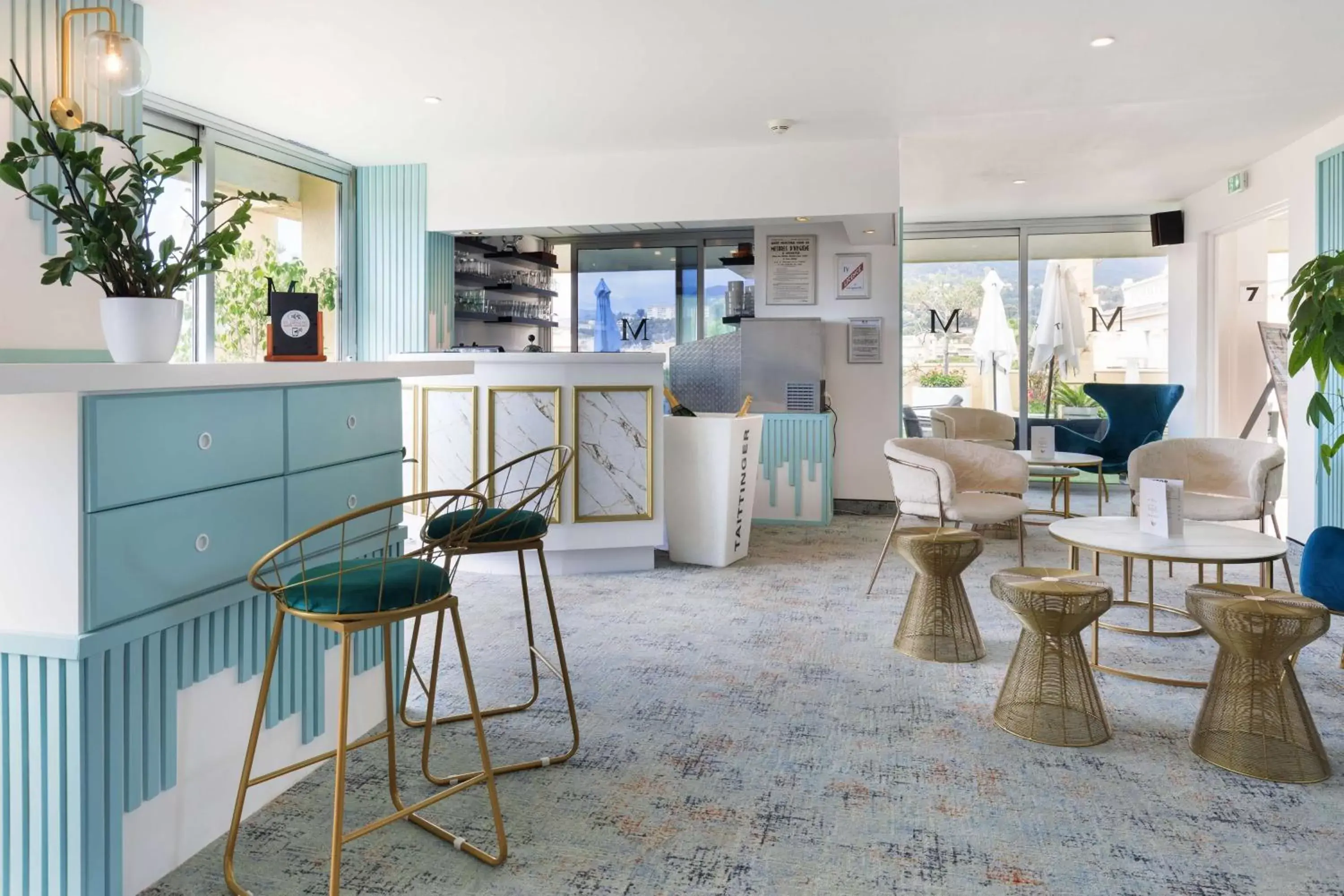 Lounge or bar, Lobby/Reception in Best Western Hotel Mediterranee Menton