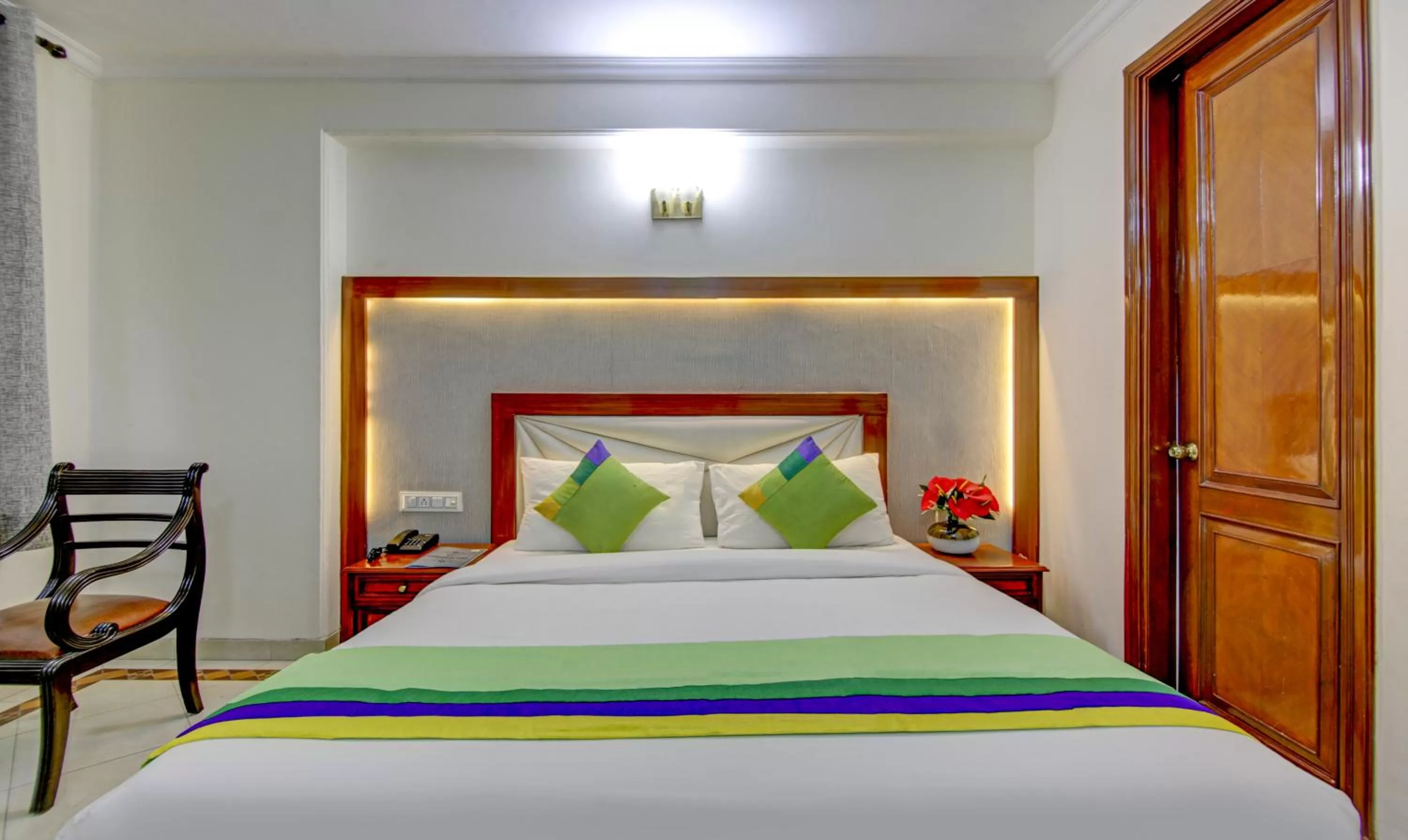 Bedroom, Bed in Treebo Corporate Park