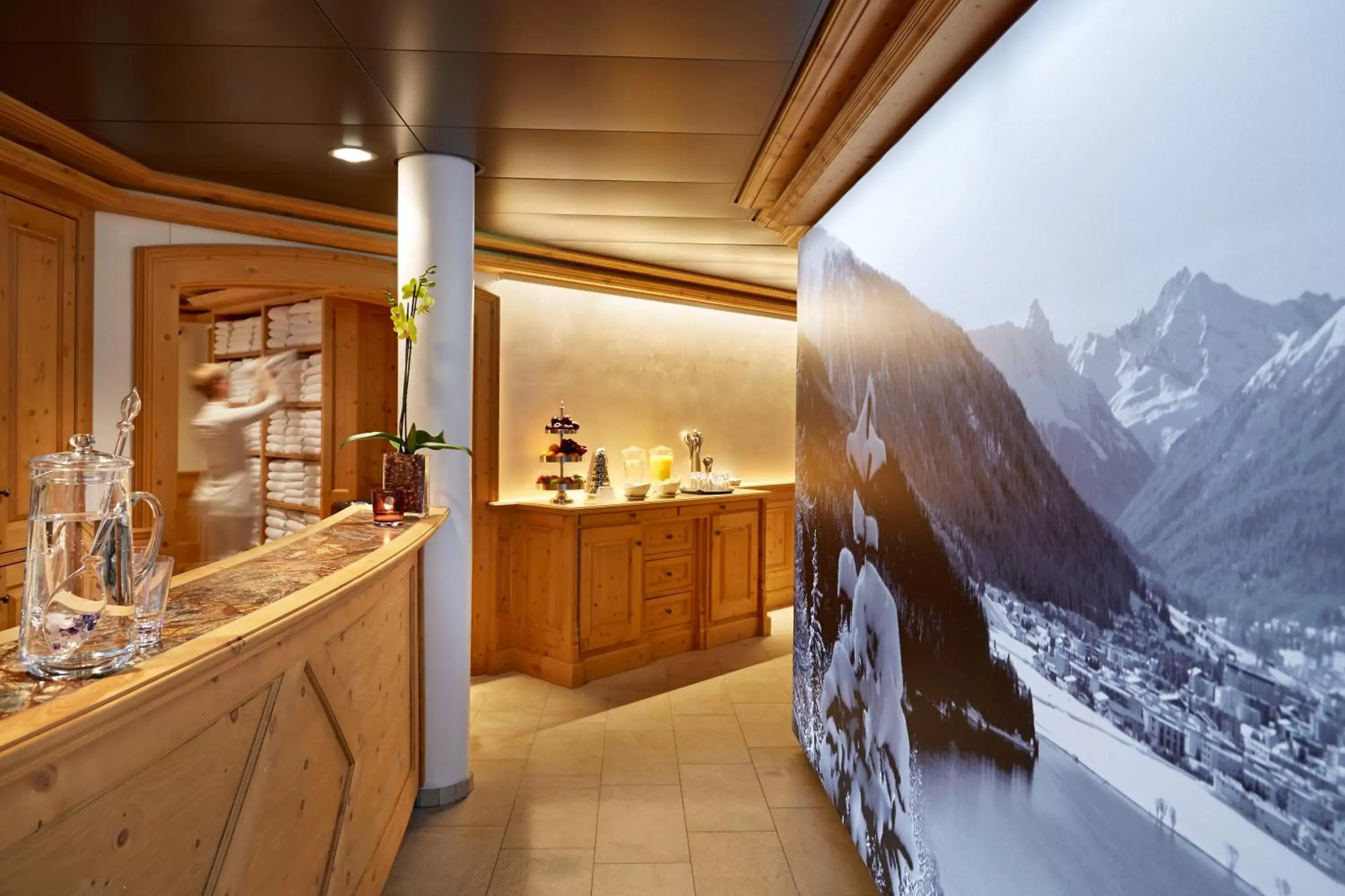 Spa and wellness centre/facilities, Kitchen/Kitchenette in Precise Tale Seehof Davos