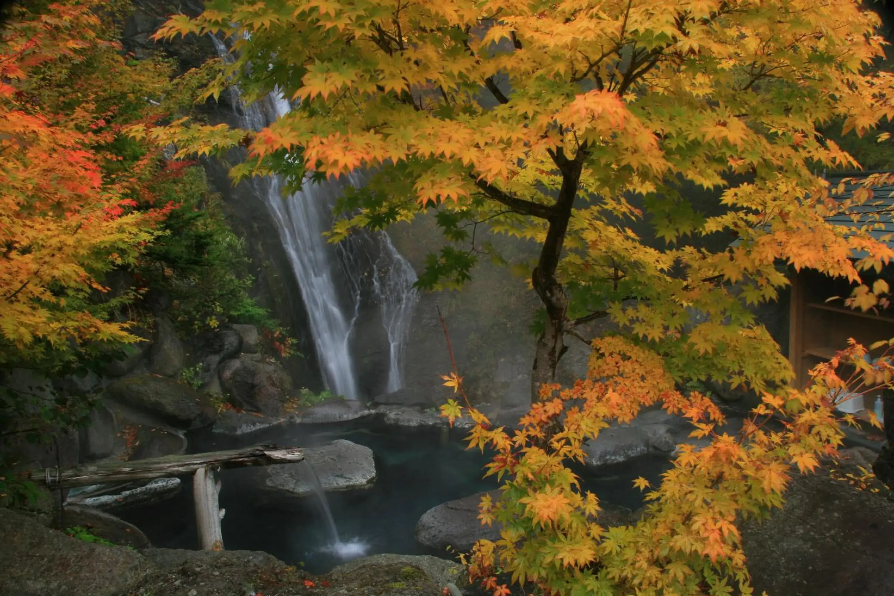 Natural landscape in Hatcho no Yu Hot Spring Ryokan