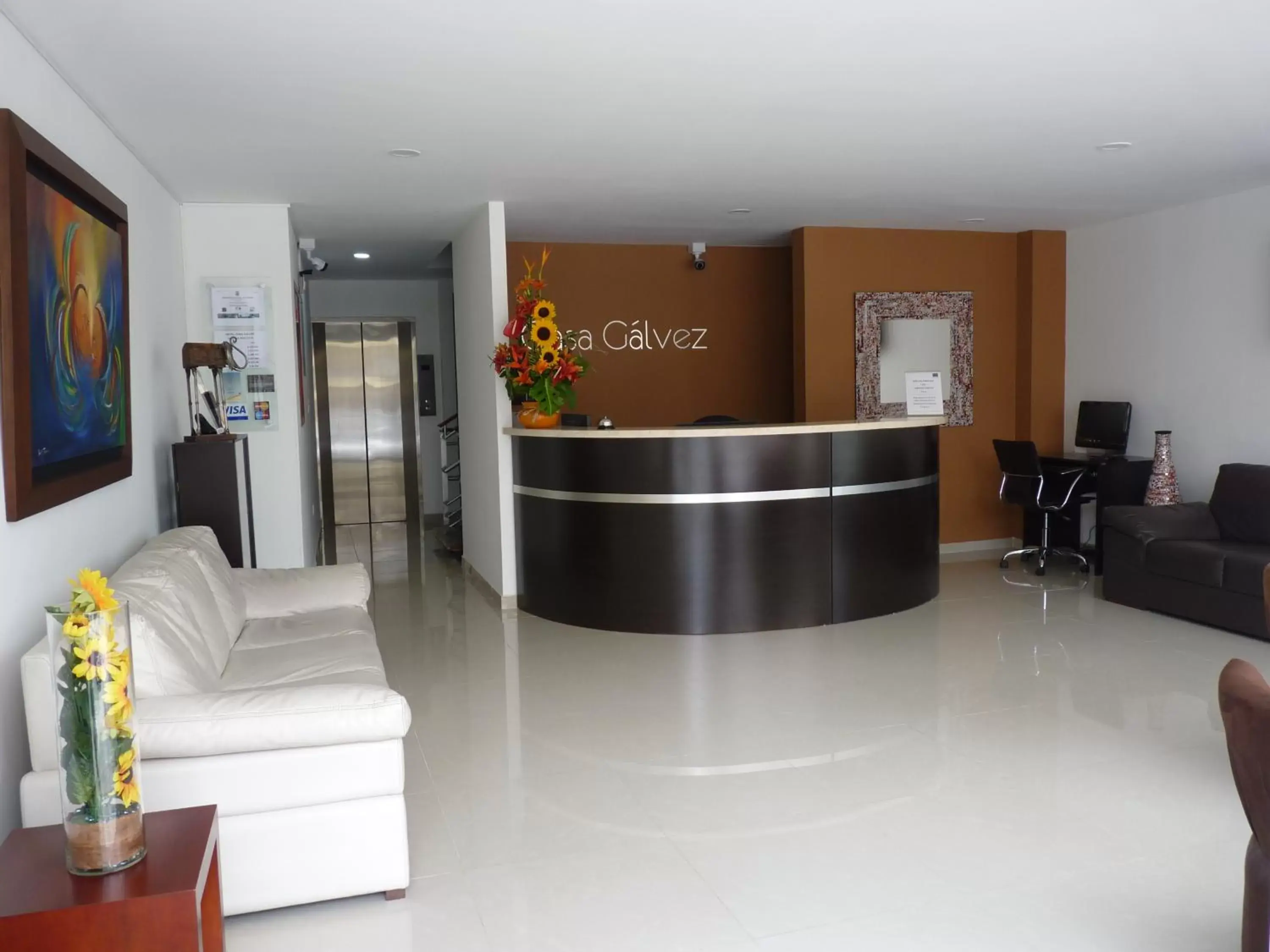 Lobby or reception in Hotel Casa Galvez