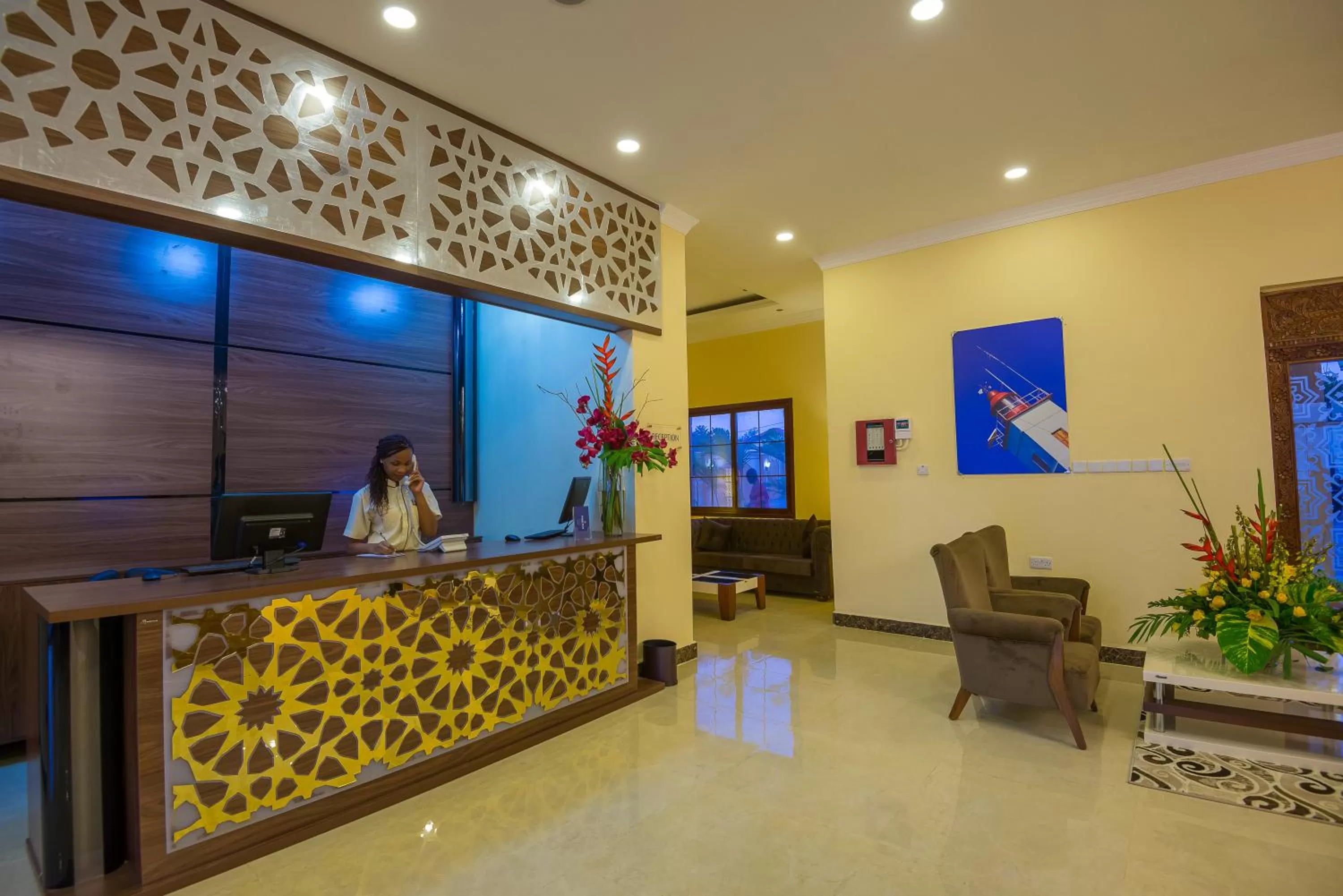Lobby or reception in Golden Tulip Zanzibar Resort