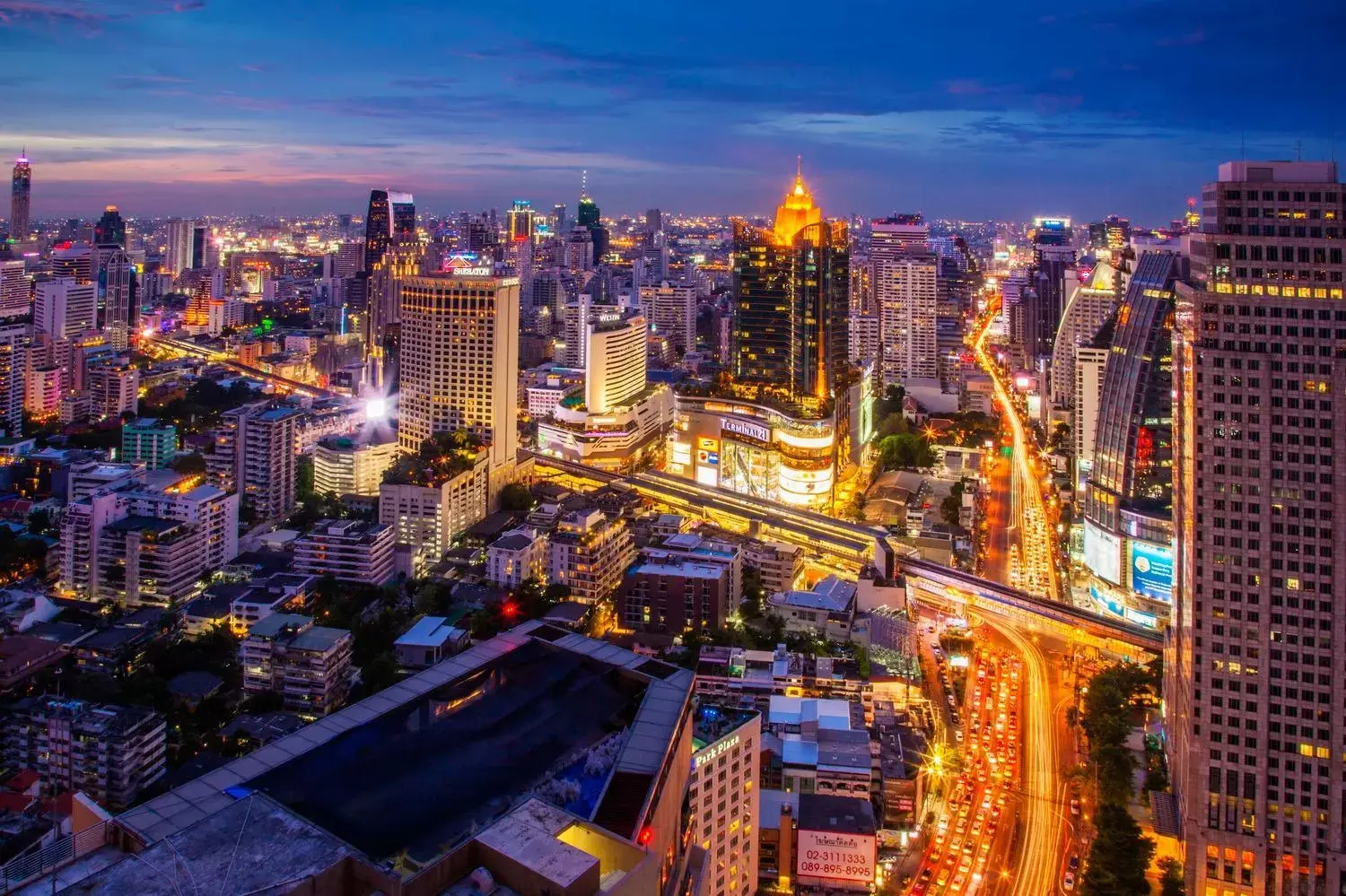 City view, Bird's-eye View in Column Bangkok Hotel